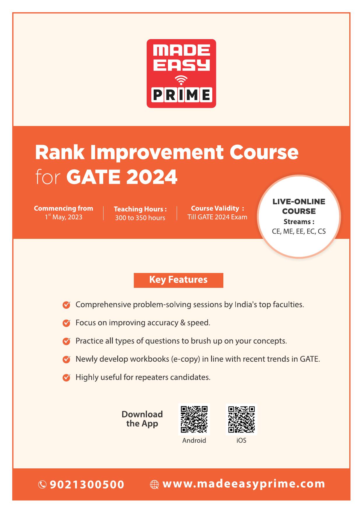 GATE 2023 Civil Engineering (CE) Afteroon Session (12th Feb 2023) Question Paper (Made Easy) - Page 21