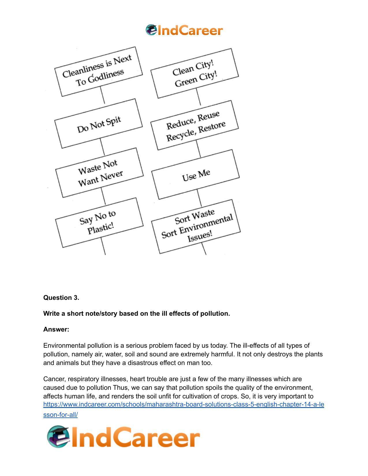 Maharashtra Board Solutions Class 5-English: Chapter 14- A Lesson for All - Page 5