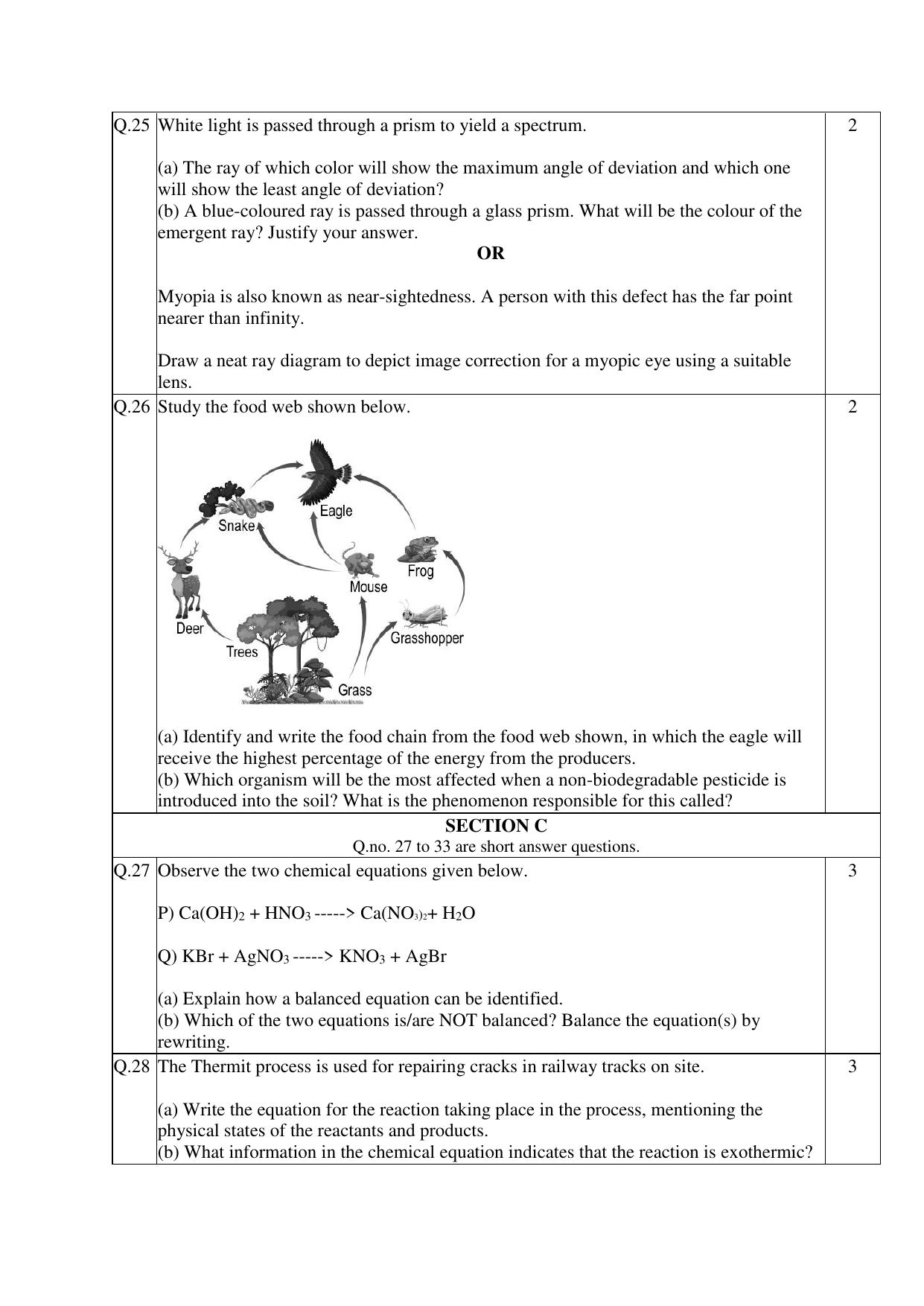 CBSE Class 10 Science Practice Questions 2022-23 - Page 9