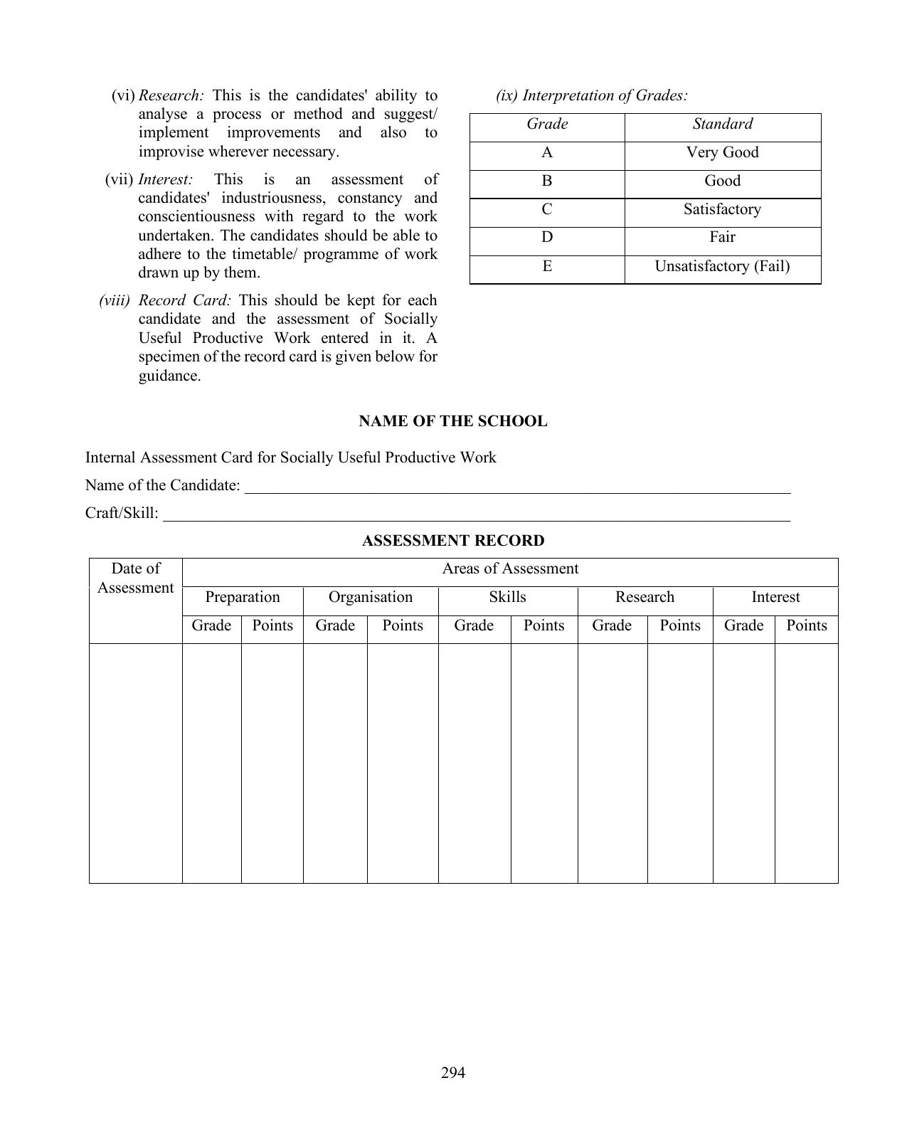 ICSE SUPW and Community Service Syllabus 2026 - Page 3