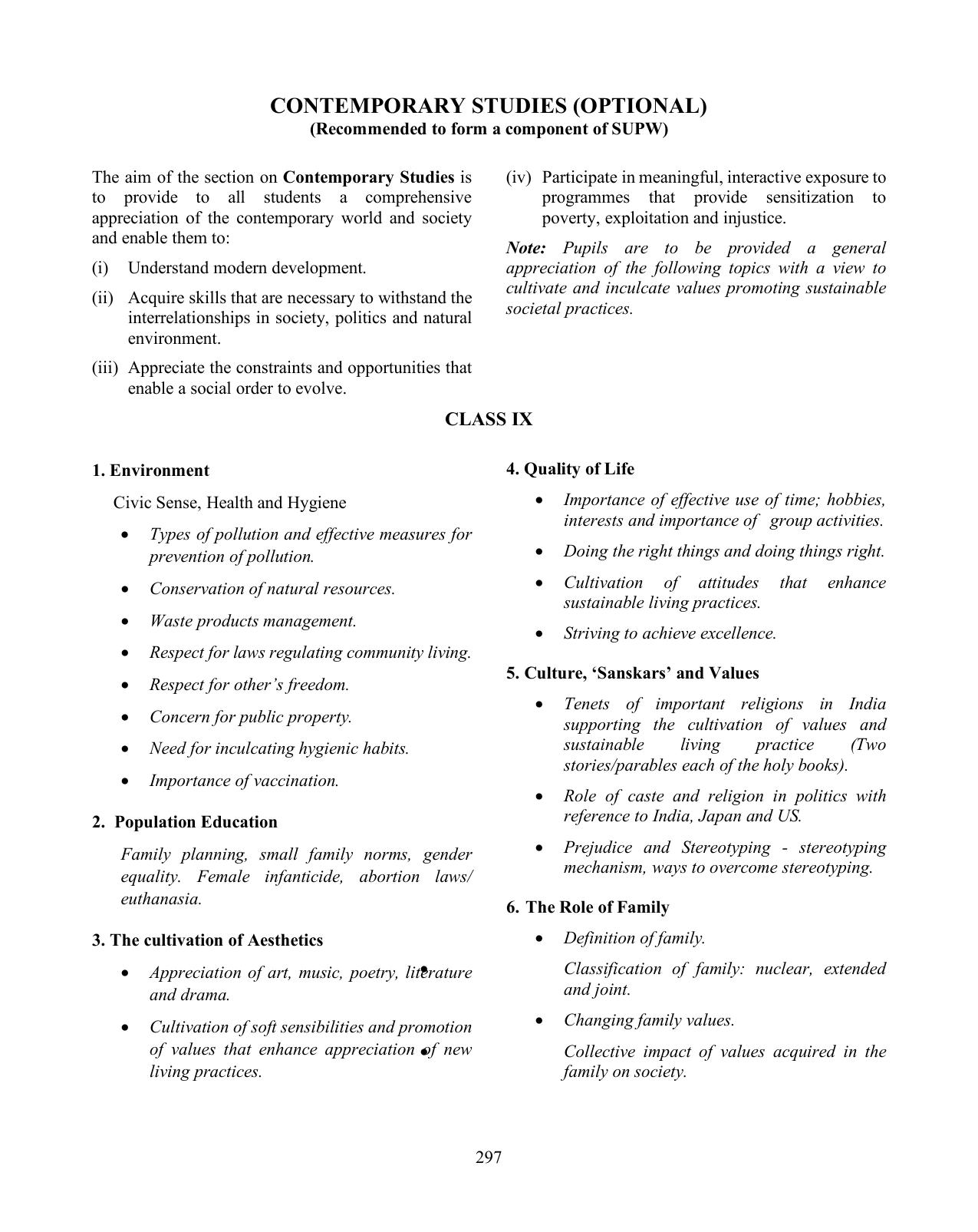 ICSE SUPW and Community Service Syllabus 2026 - Page 6