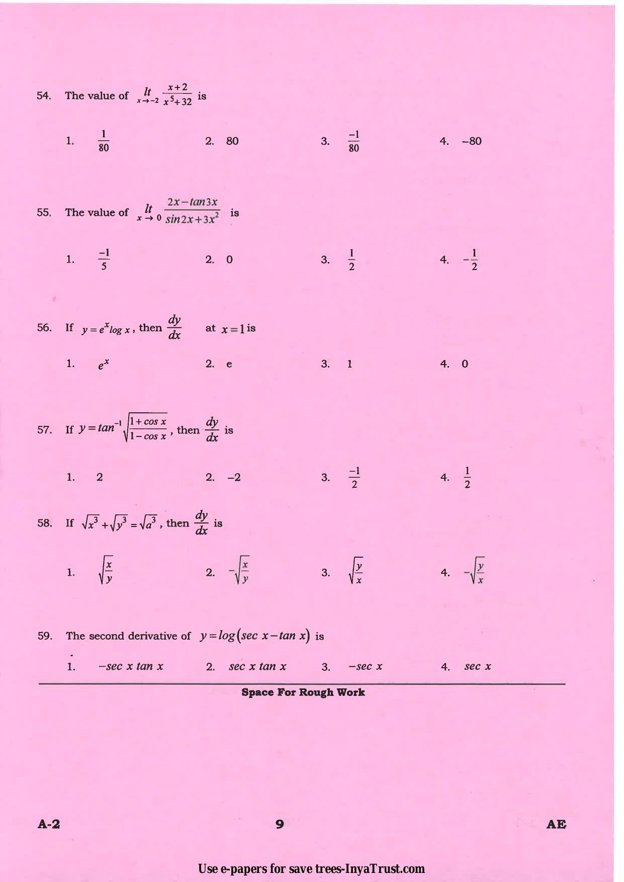 Karnataka Diploma CET- 2015 Aeronautical Engineering Question Paper - Page 9
