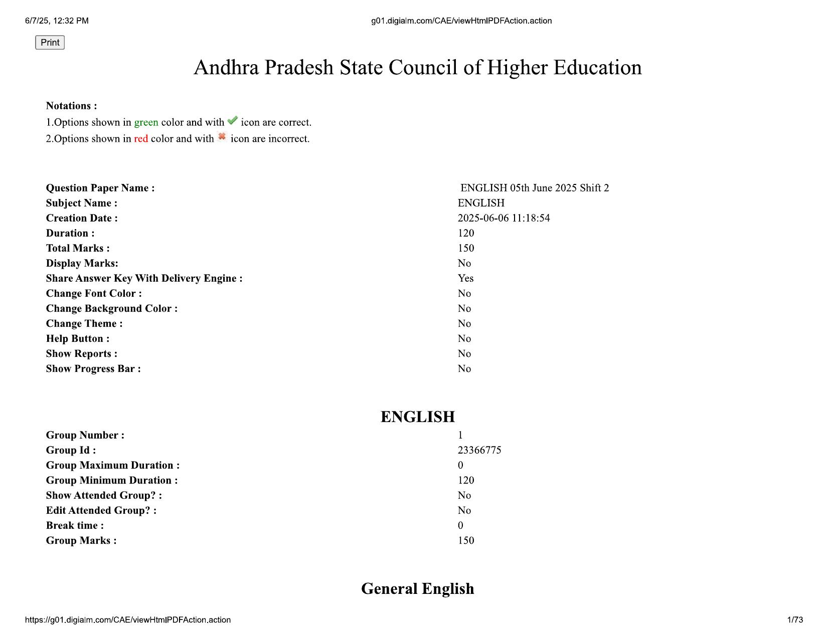 AP EDCET 2025 English Question Paper with Answer Key - Page 1