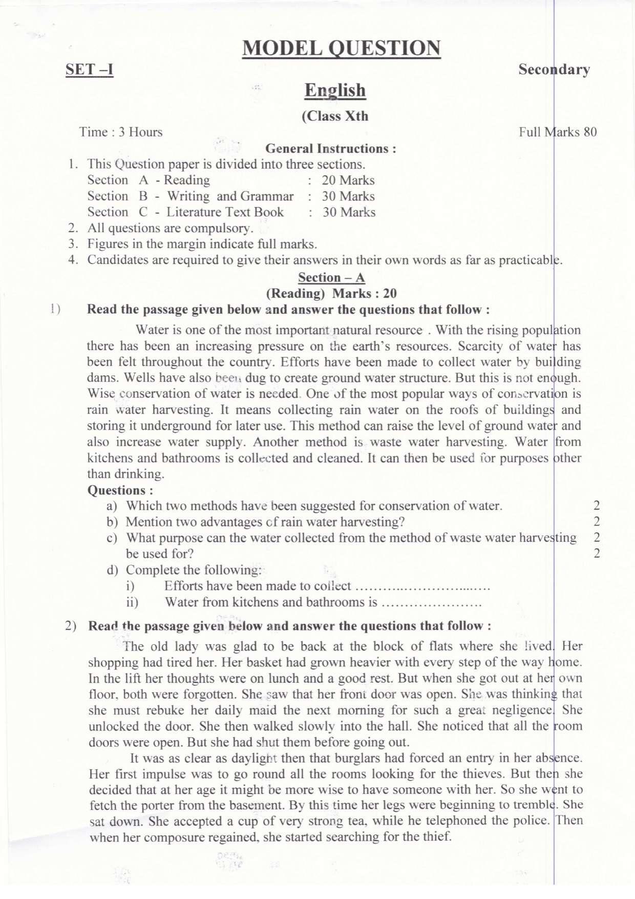 JAC Board Class 10th 2019 ENGLISH SET-1 Model Paper - Page 4
