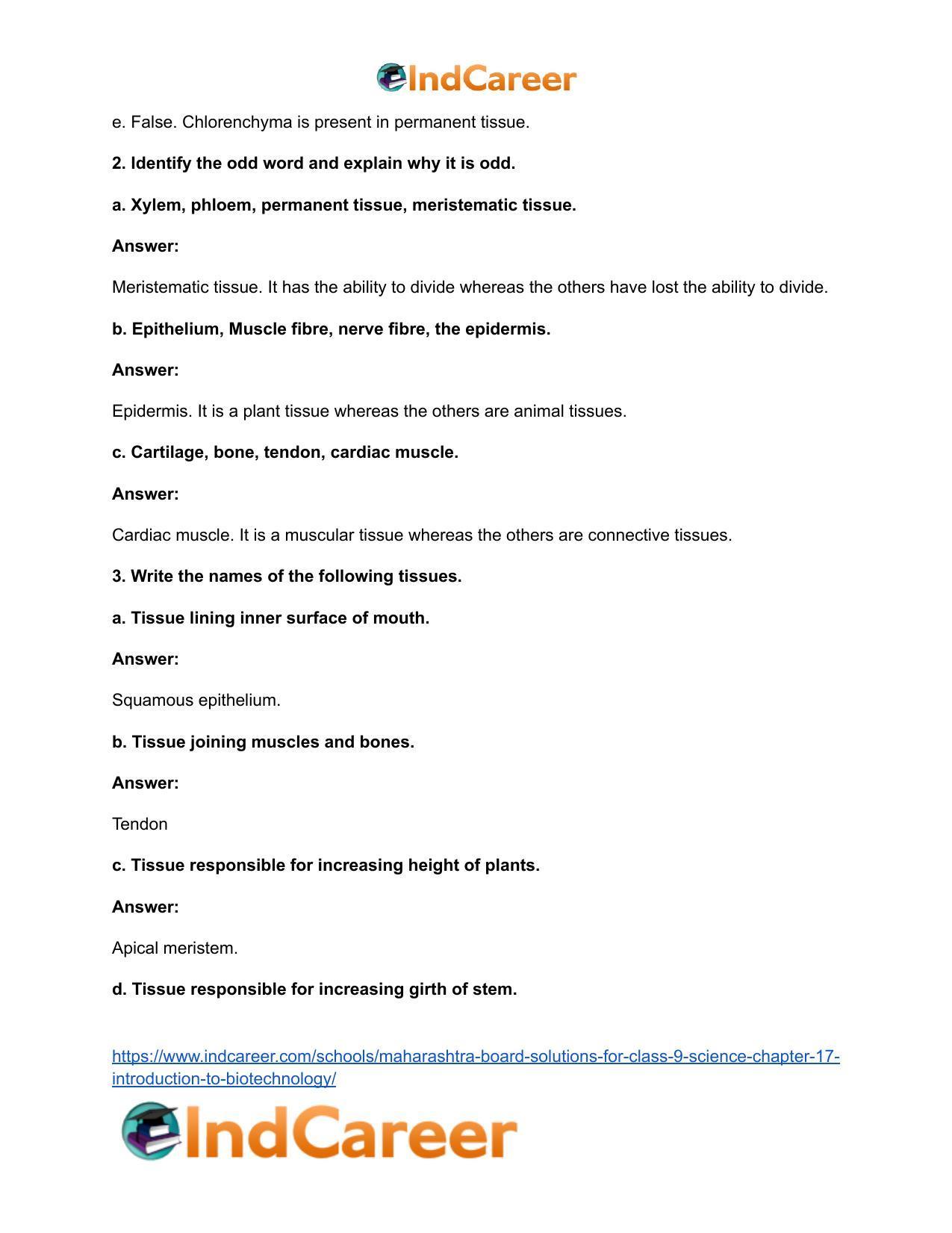 Maharashtra Board Solutions for Class 9- Science: Chapter 17- Introduction to Biotechnology - Page 3