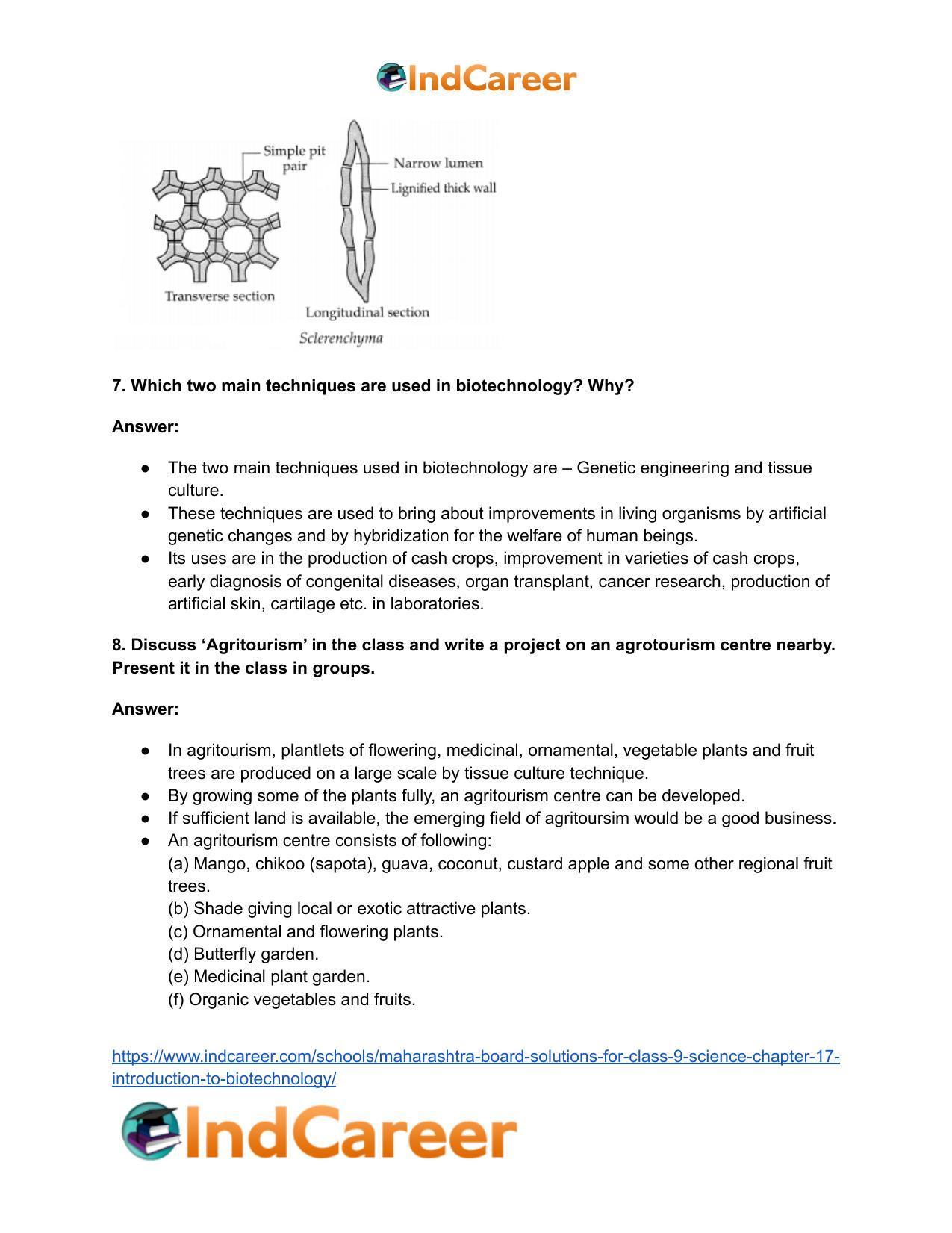 Maharashtra Board Solutions for Class 9- Science: Chapter 17- Introduction to Biotechnology - Page 9