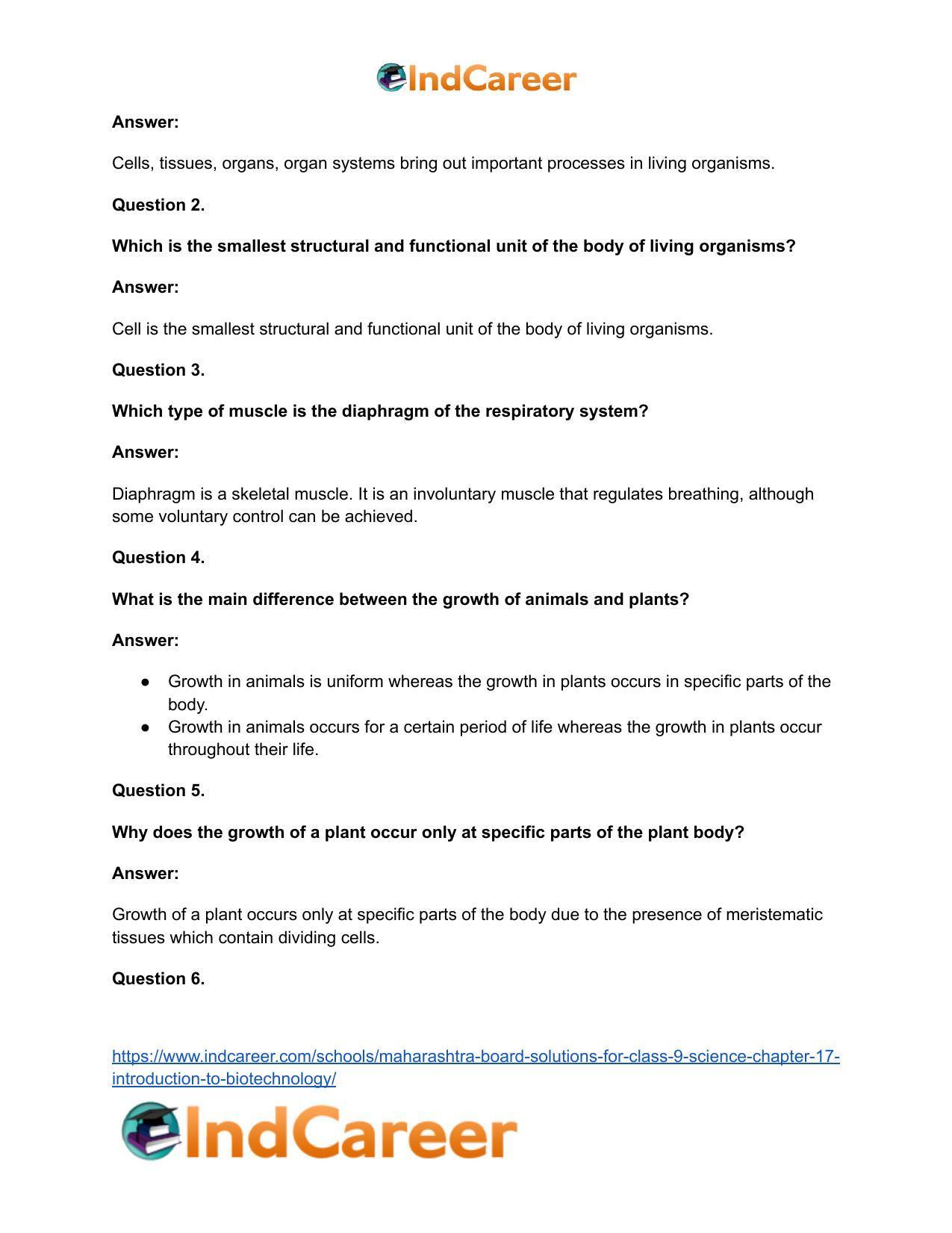 Maharashtra Board Solutions for Class 9- Science: Chapter 17- Introduction to Biotechnology - Page 12