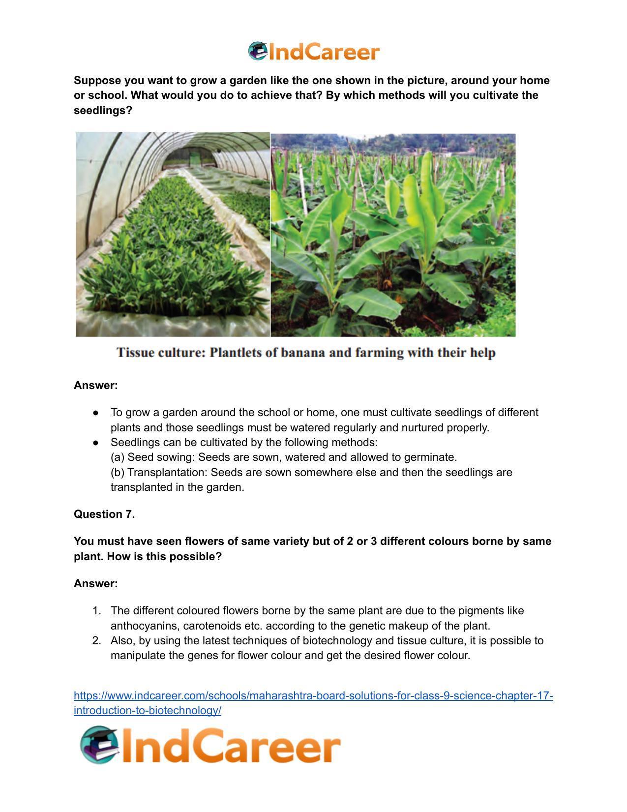 Maharashtra Board Solutions for Class 9- Science: Chapter 17- Introduction to Biotechnology - Page 13