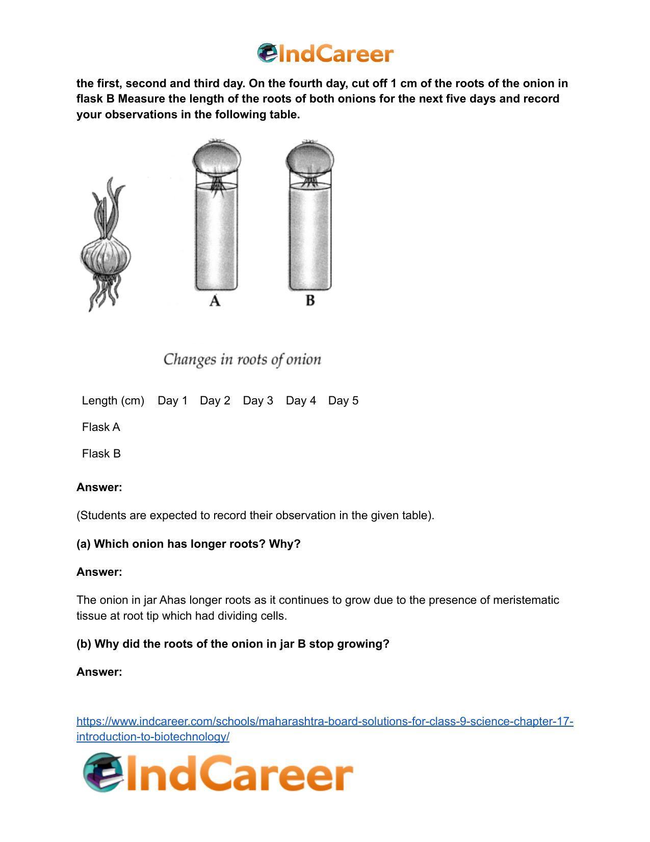 Maharashtra Board Solutions for Class 9- Science: Chapter 17- Introduction to Biotechnology - Page 17
