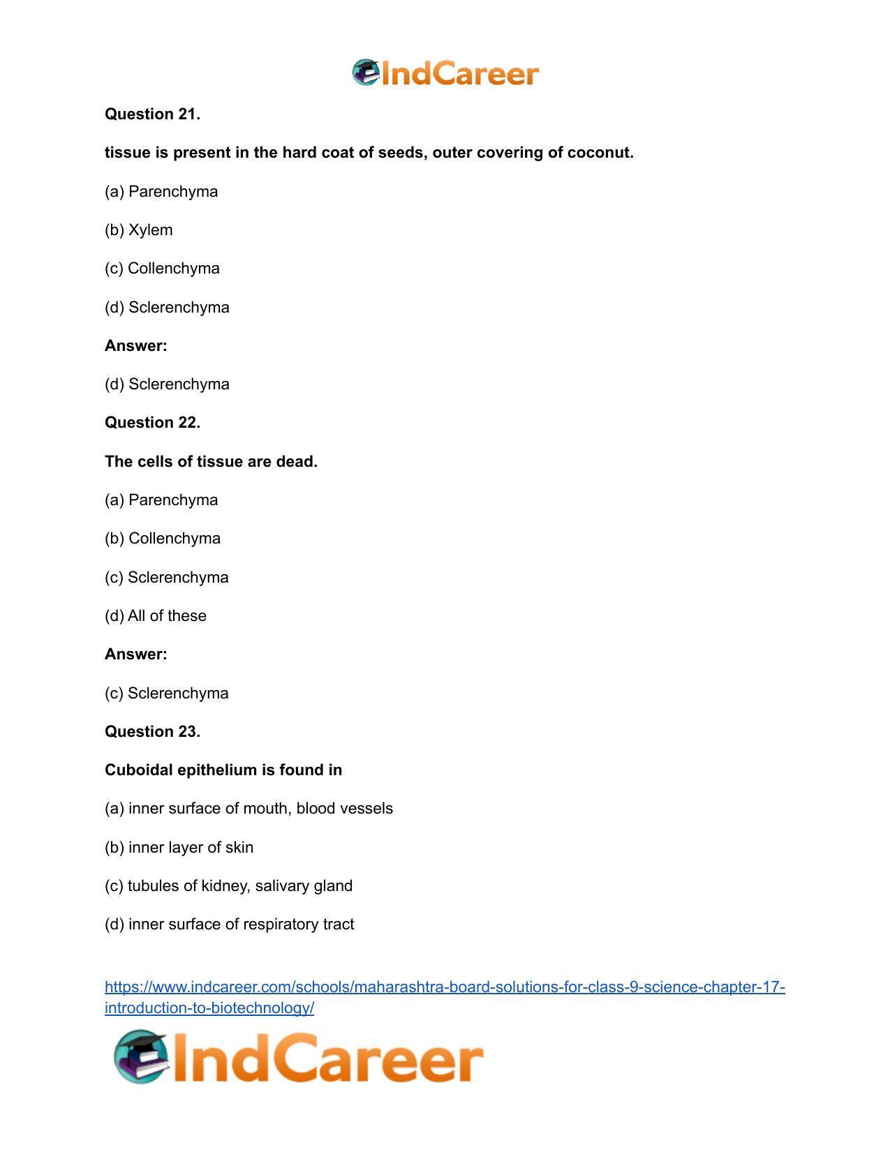 Maharashtra Board Solutions for Class 9- Science: Chapter 17- Introduction to Biotechnology - Page 28