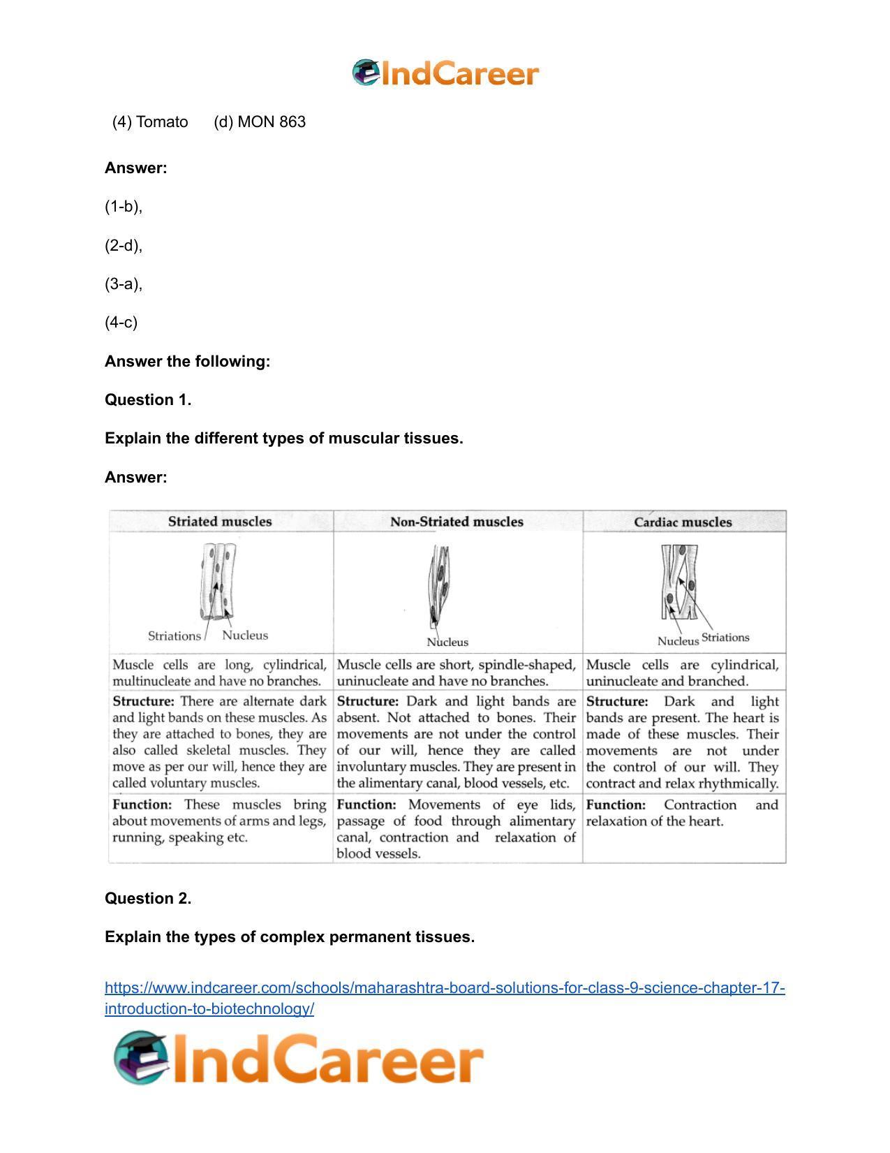 Maharashtra Board Solutions for Class 9- Science: Chapter 17- Introduction to Biotechnology - Page 32