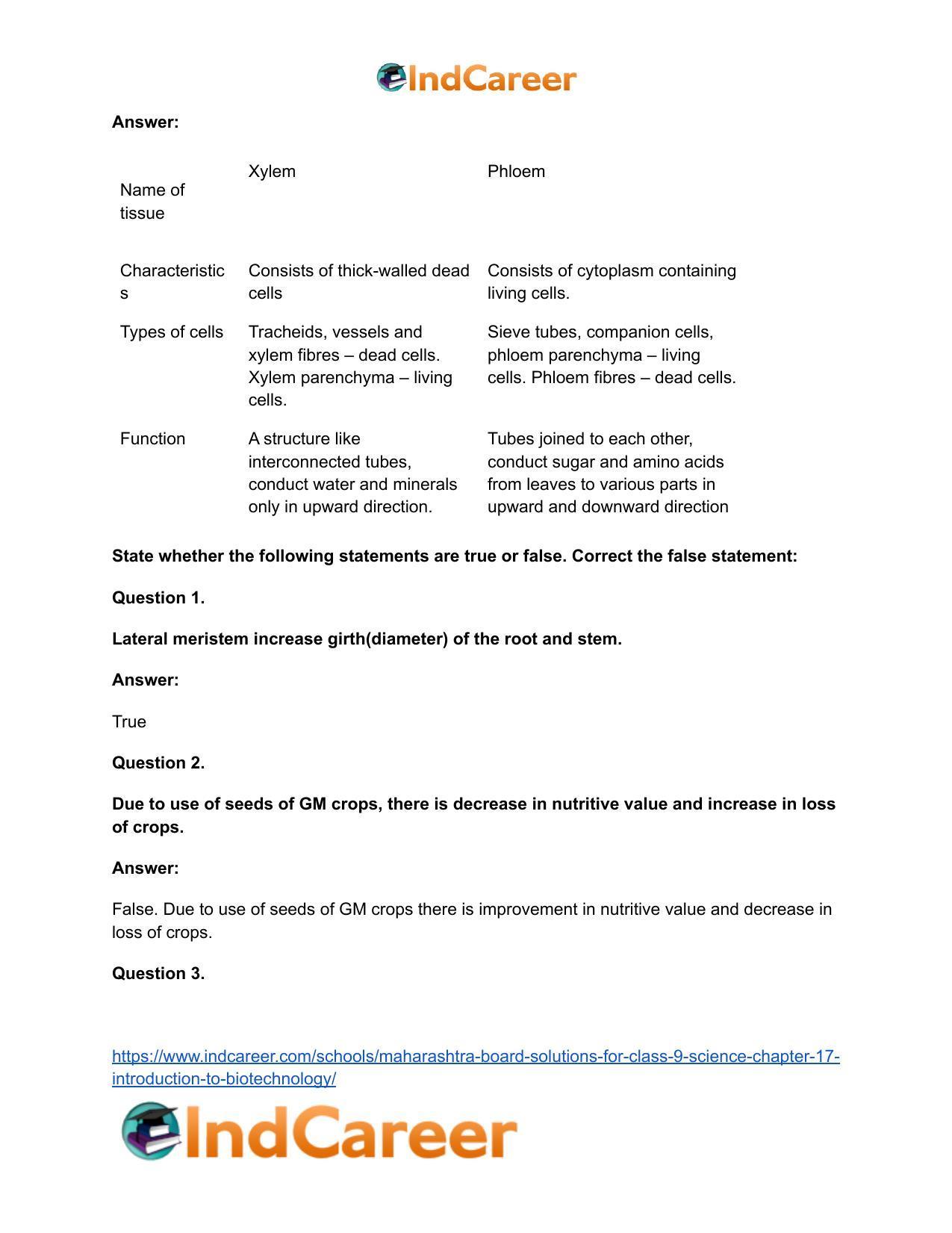 Maharashtra Board Solutions for Class 9- Science: Chapter 17- Introduction to Biotechnology - Page 33