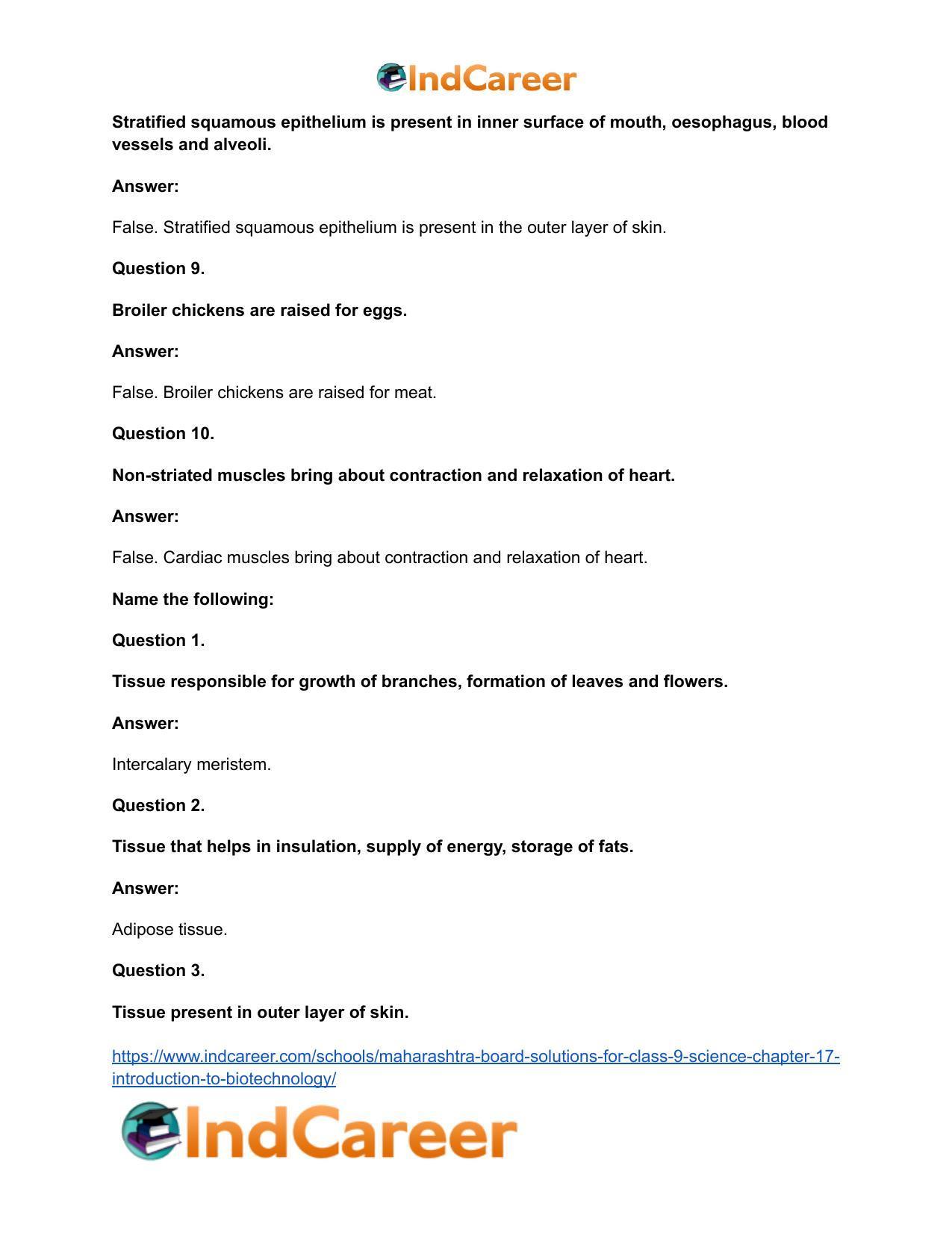 Maharashtra Board Solutions for Class 9- Science: Chapter 17- Introduction to Biotechnology - Page 35