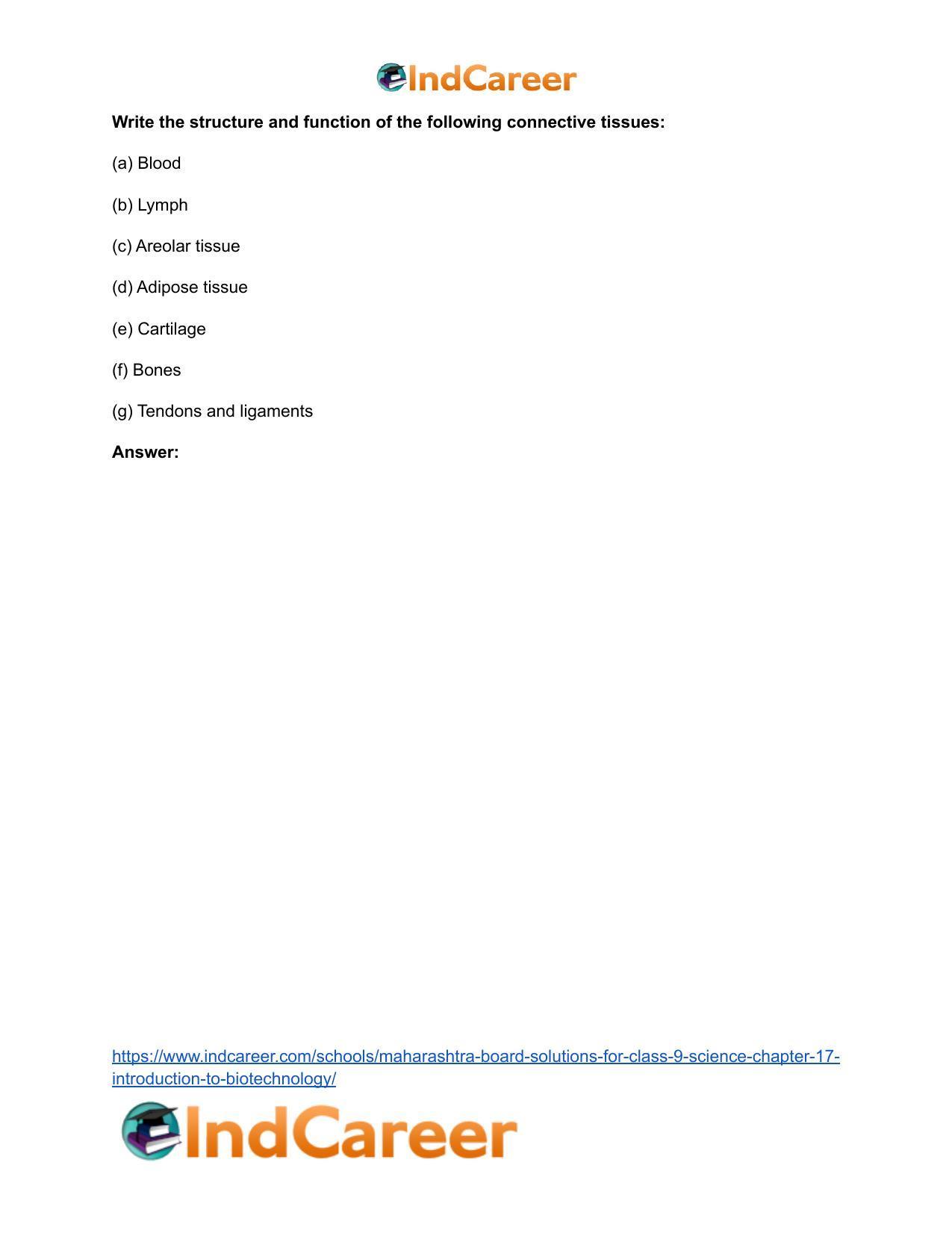 Maharashtra Board Solutions for Class 9- Science: Chapter 17- Introduction to Biotechnology - Page 44