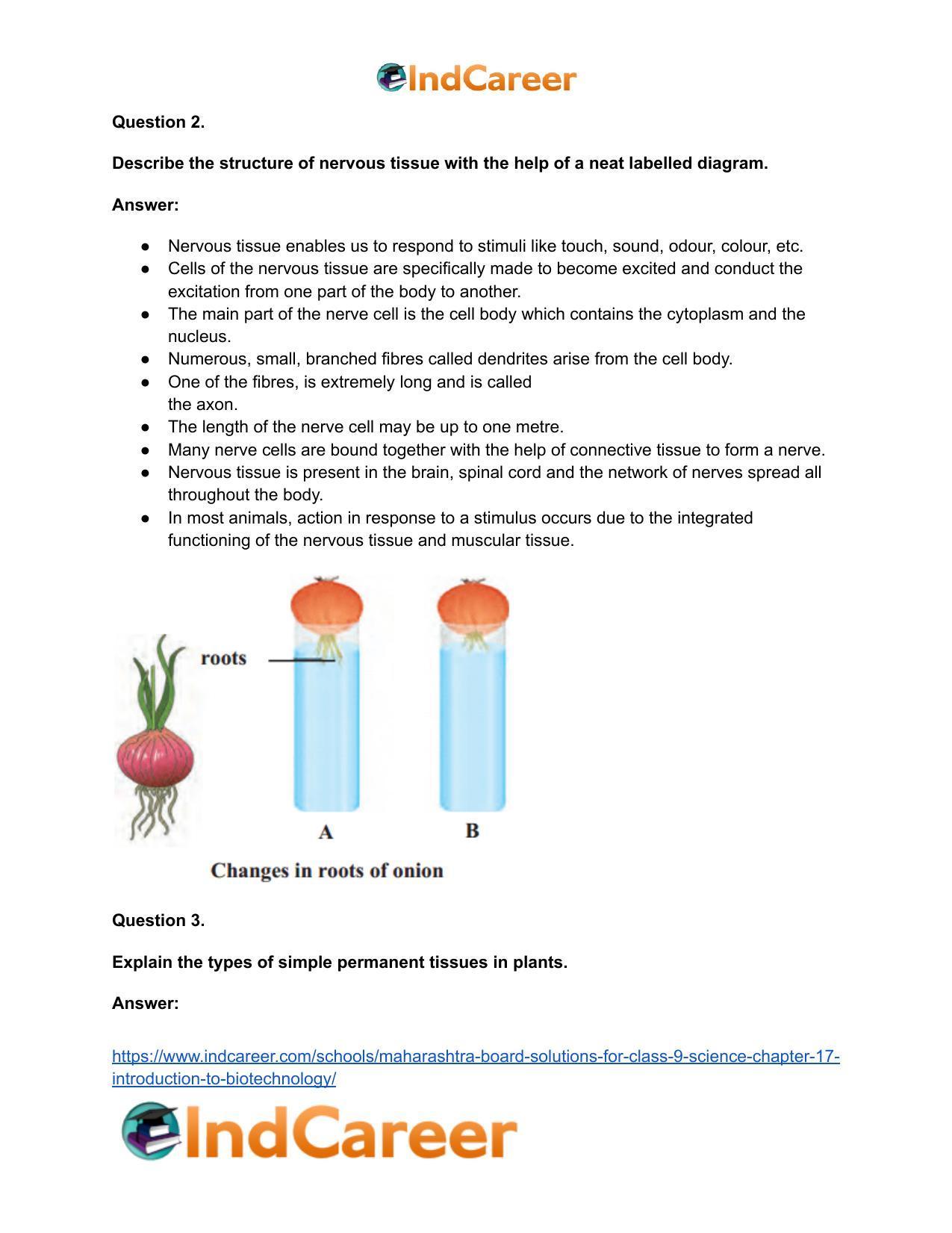 Maharashtra Board Solutions for Class 9- Science: Chapter 17- Introduction to Biotechnology - Page 46