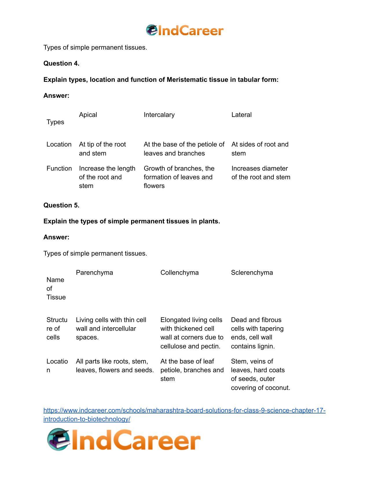 Maharashtra Board Solutions for Class 9- Science: Chapter 17- Introduction to Biotechnology - Page 47