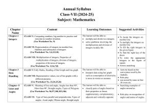 Edudel Class 7 Mathematics (English Medium) Syllabus 2025