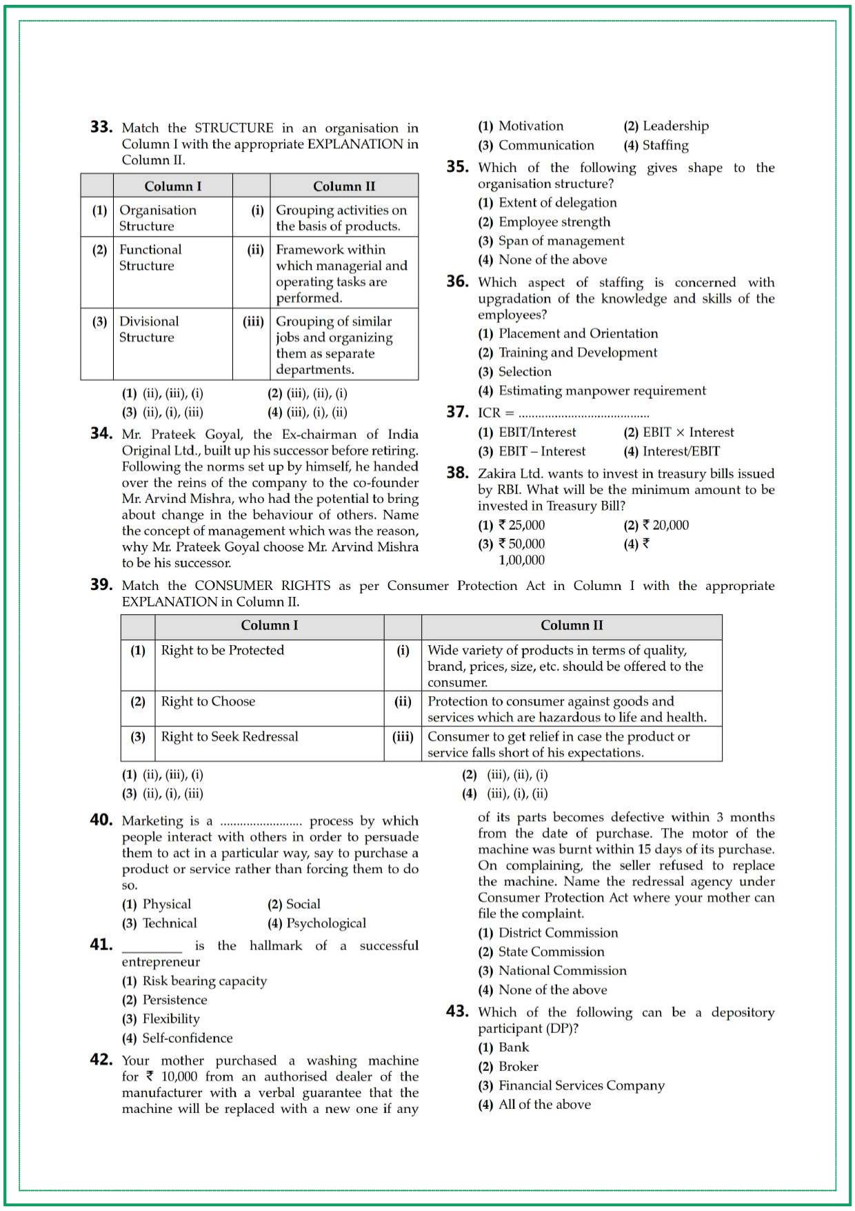 CUET UG Business Studies Sample Paper 11 - Page 4