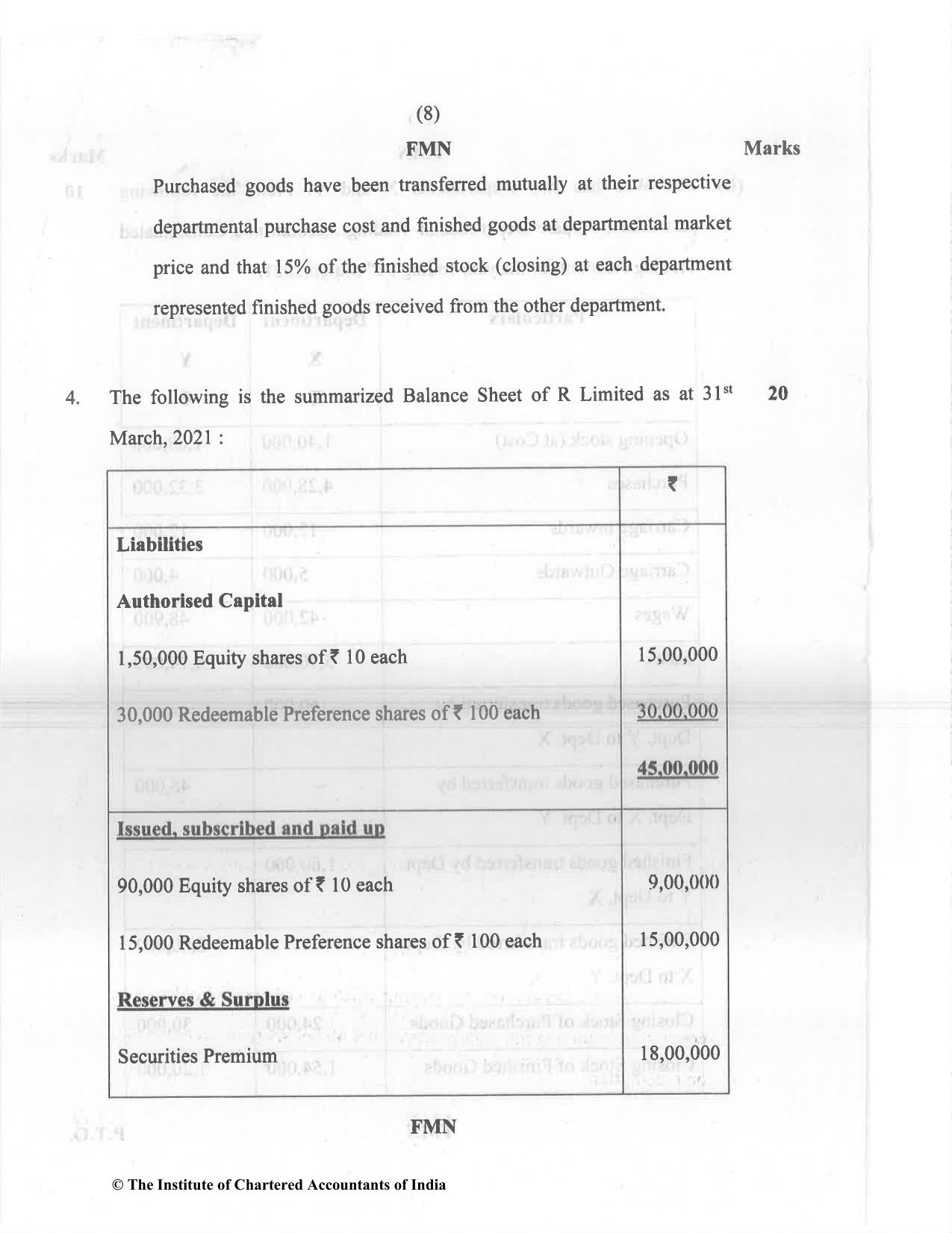 CA Inter Dec 2021 Question Paper - Paper 1 – Accounting - Page 8