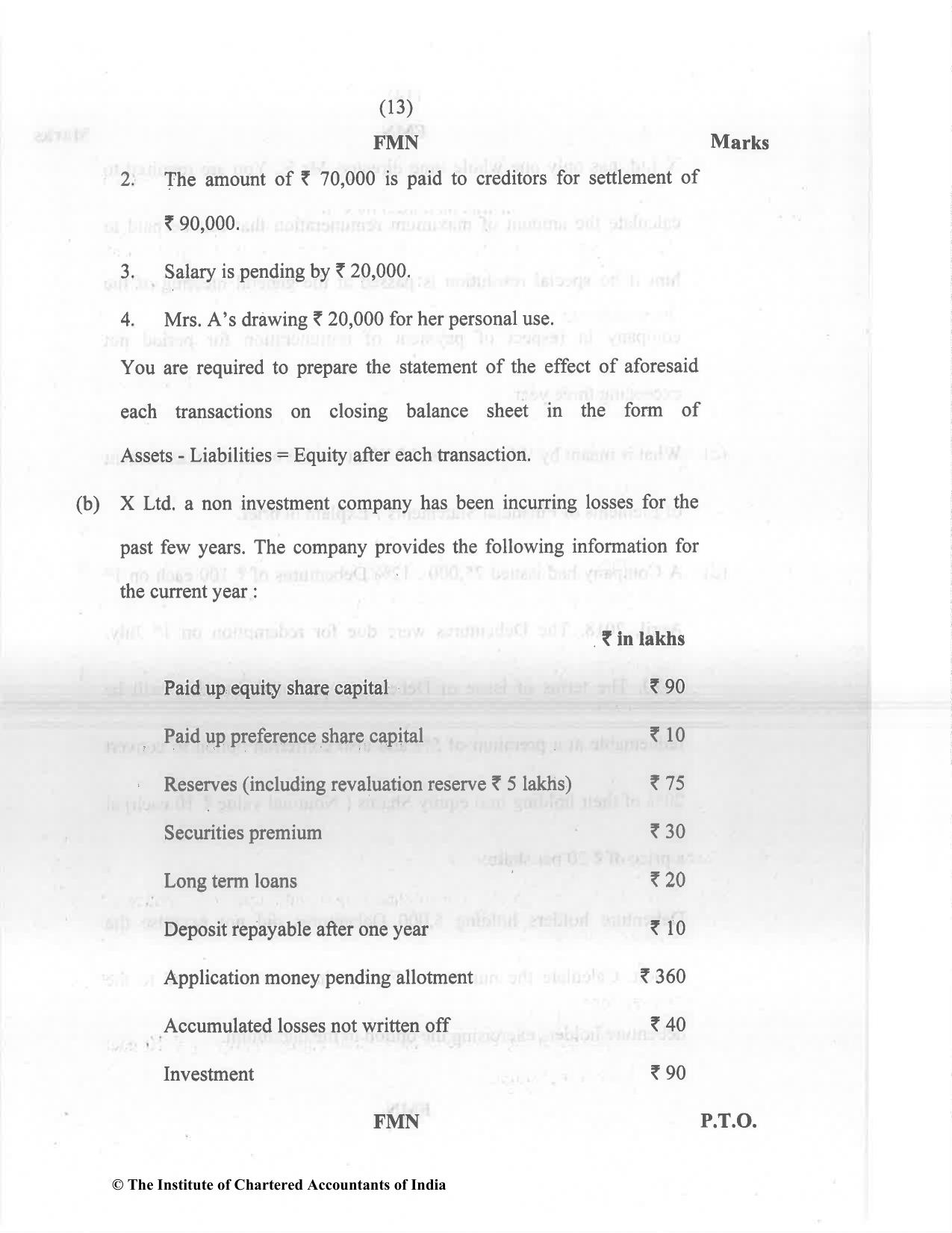 CA Inter Dec 2021 Question Paper - Paper 1 – Accounting - Page 13