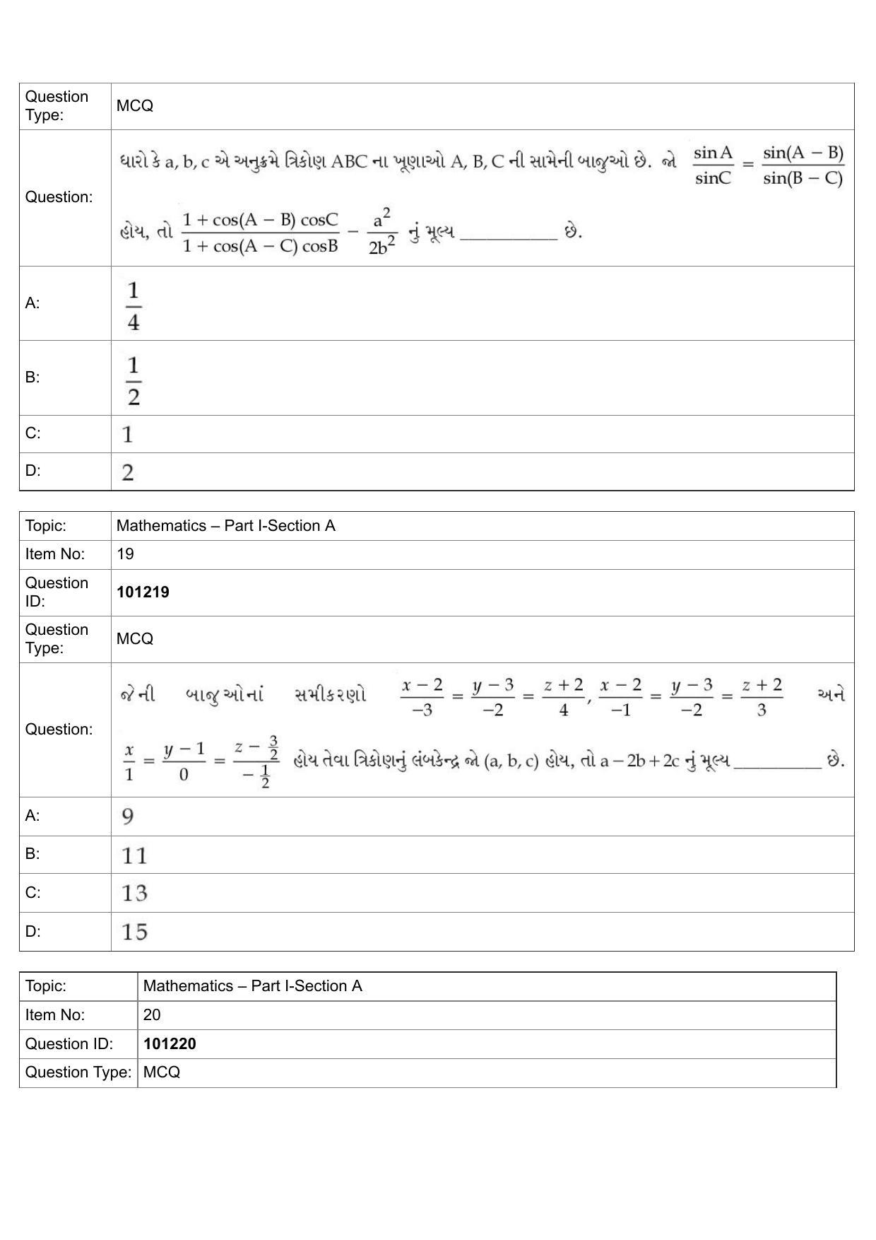 JEE Mains 2022: B.Arch Gujarati (Shift 1) 30-07-2022 Question Paper - Page 9