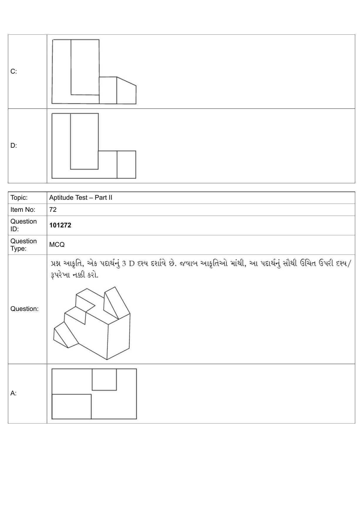 JEE Mains 2022: B.Arch Gujarati (Shift 1) 30-07-2022 Question Paper - Page 45