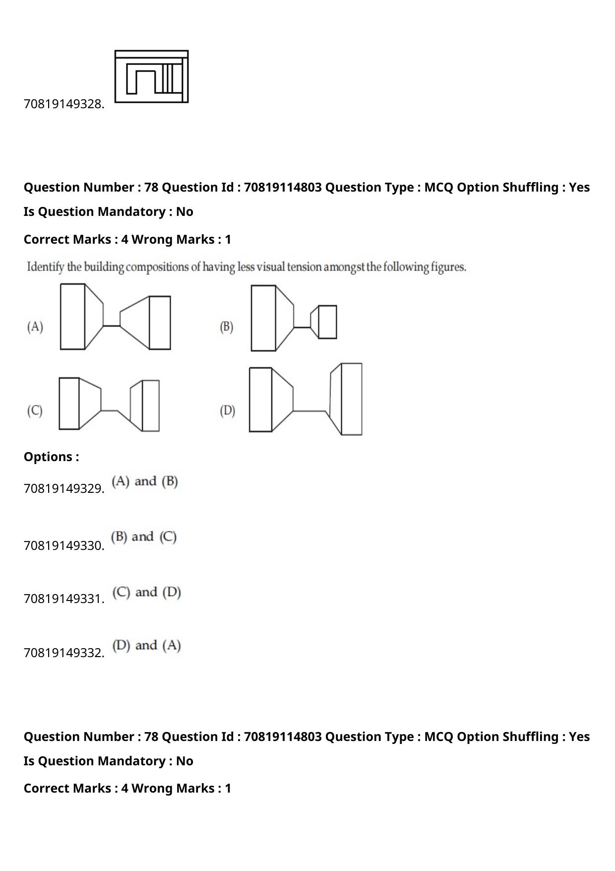 JEE Mains 2021: B Arch & B Planning Gujarati (Shift 2) 23-02-2021 Question Paper - Page 107