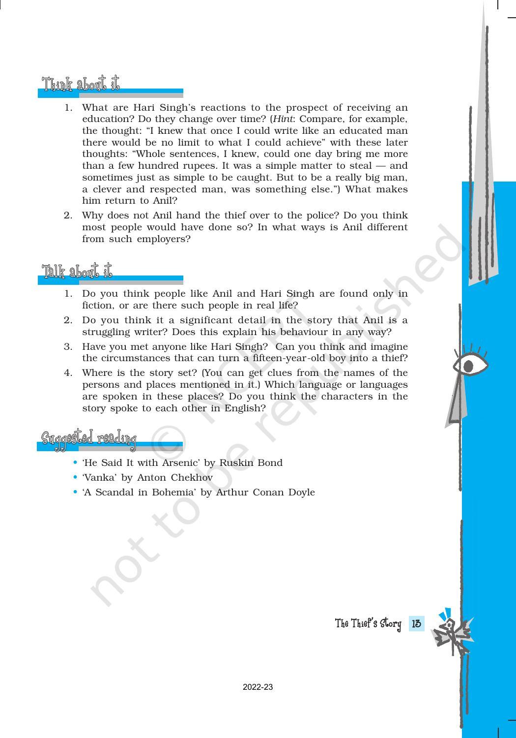 NCERT Book for Class 10 English Footprints Without Feet Chapter 2 The Thief’s Story - Page 6