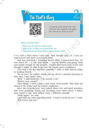 NCERT Book for Class 10 English Footprints Without Feet Chapter 2 The Thief’s Story
