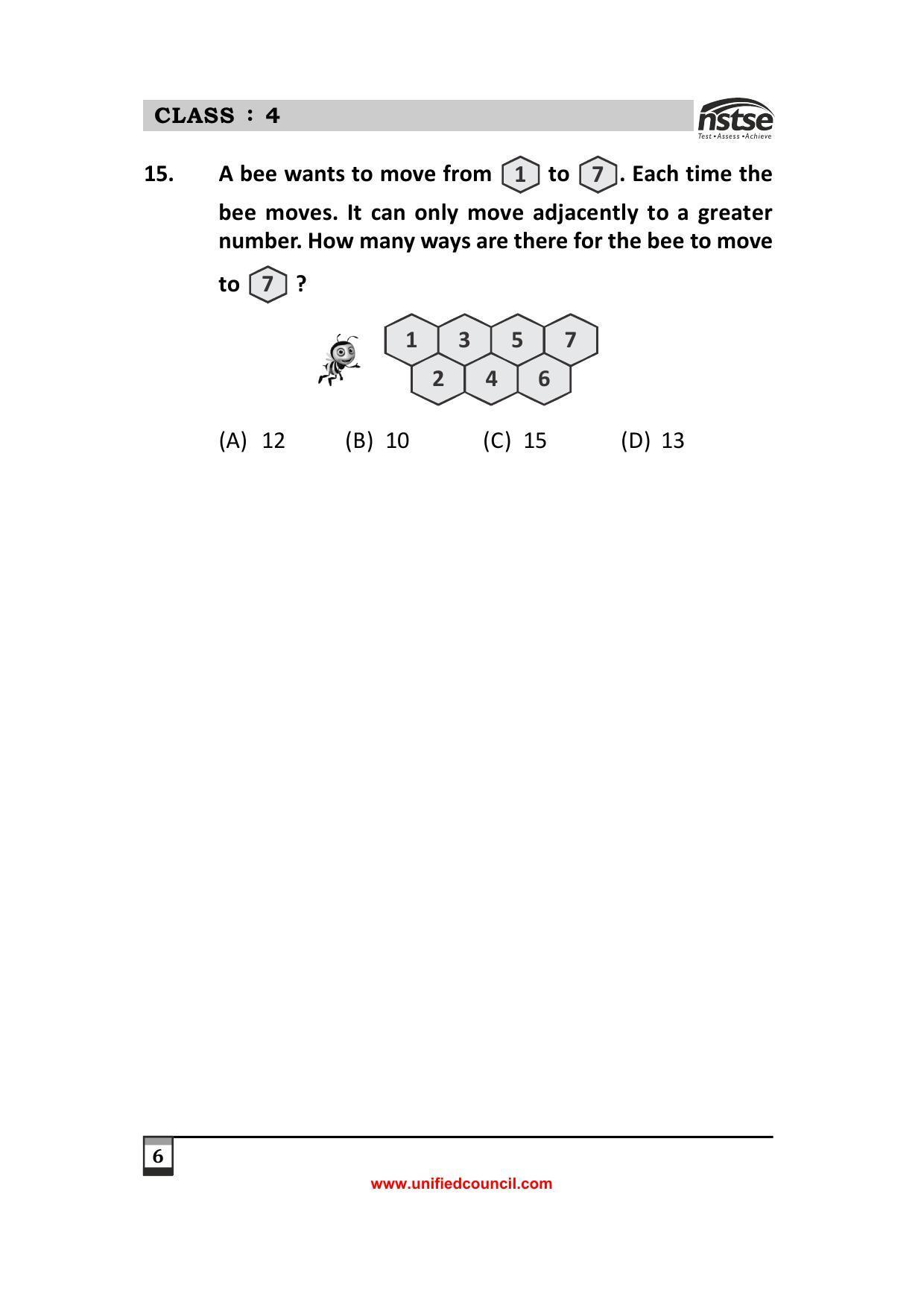 2023 Class 4 NSTSE Sample Question Papers - Page 6