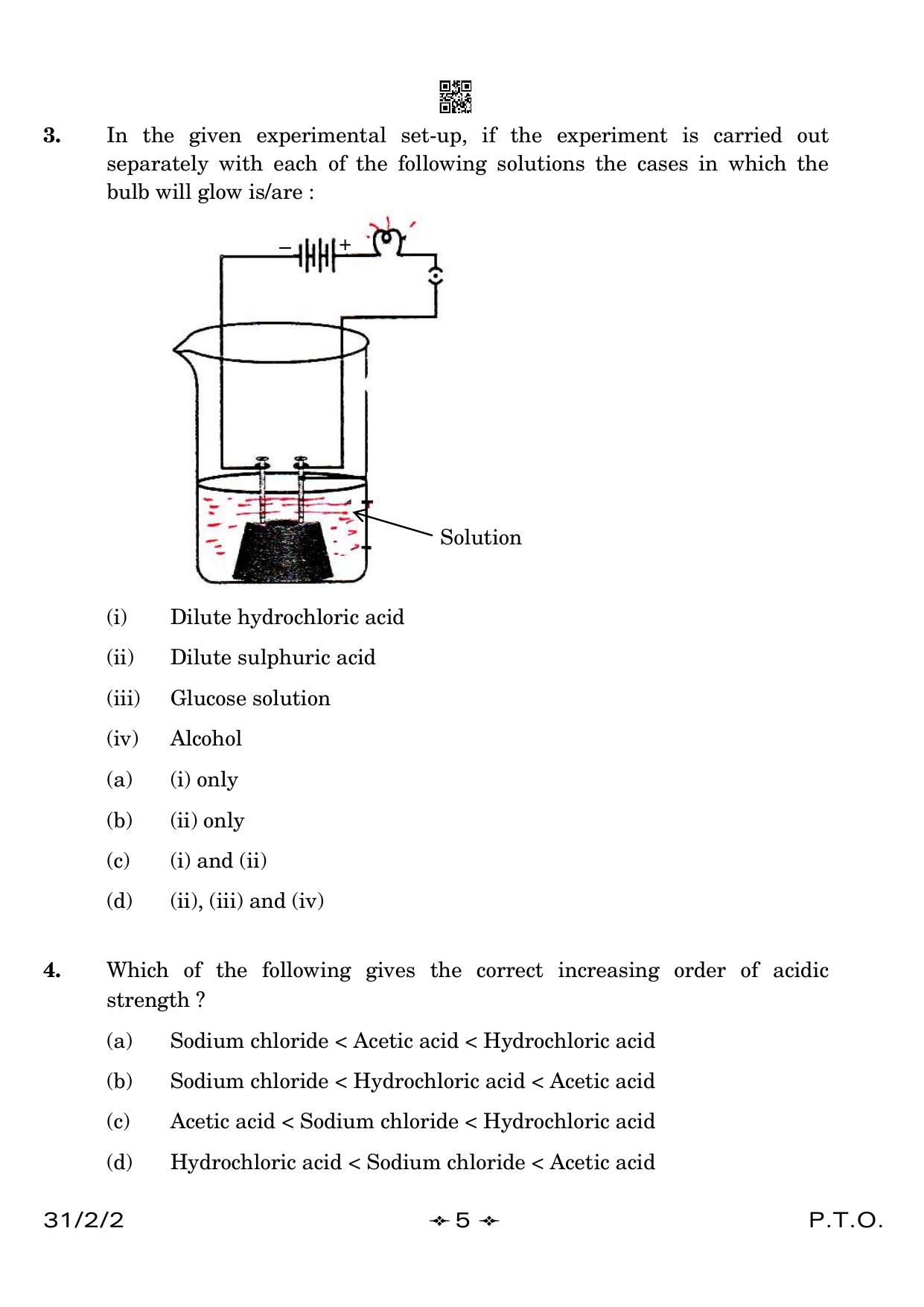 CBSE Class 10 31-2-2 Science 2023 Question Paper - Page 5