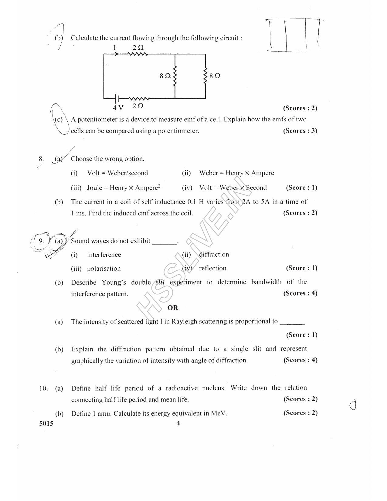 Kerala Plus Two 2017 Physics Question paper - Page 3