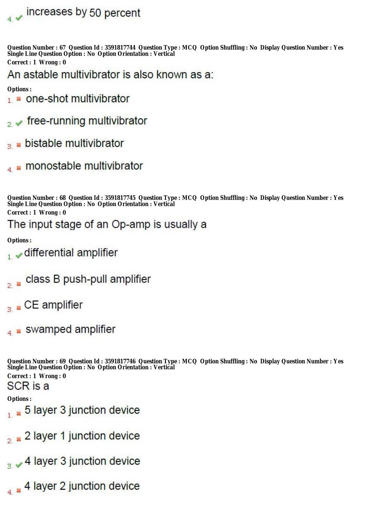 TS CPGET 2018 M.Sc. Electronics (Shift 2) Question Paper with Answer Key - Page 25