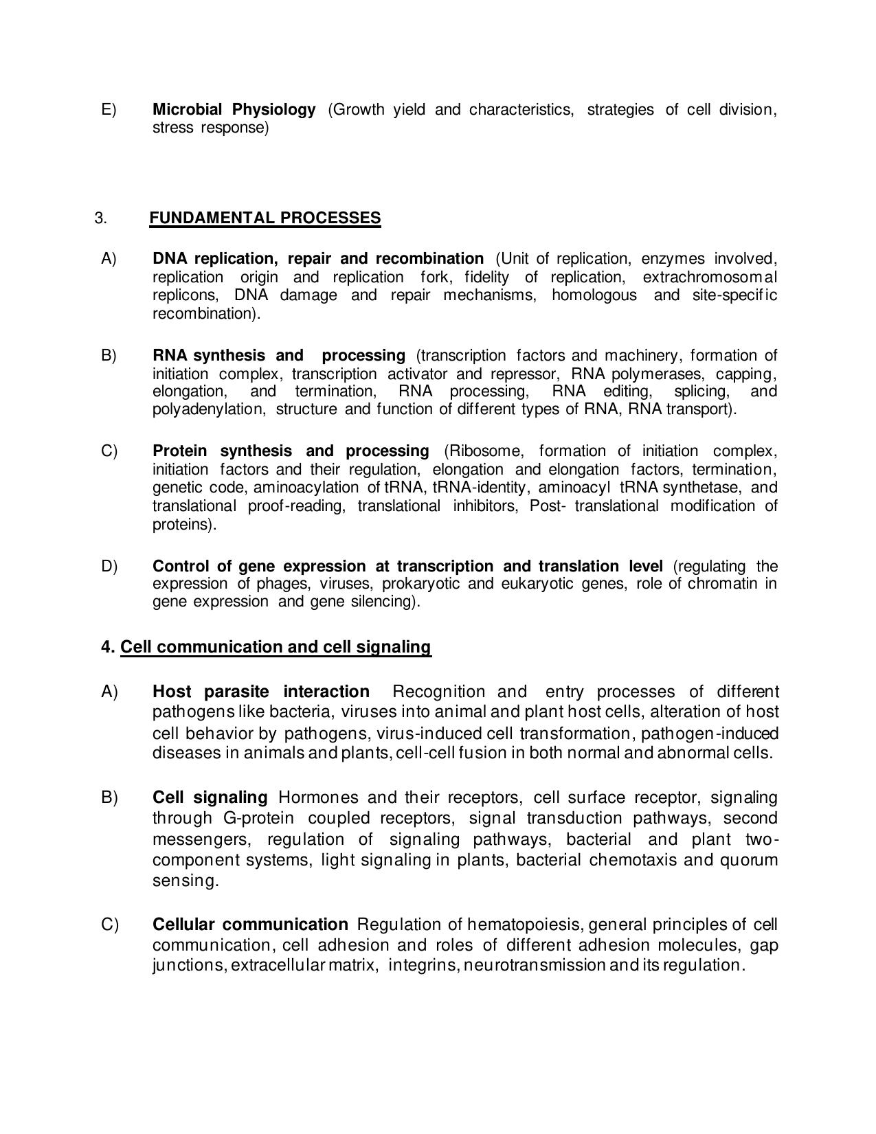 TNSET Syllabus - Life Sciences - Page 3