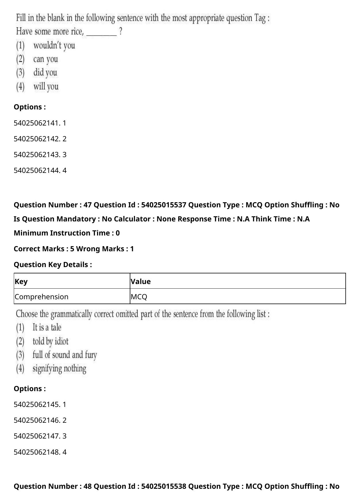 CUET 2023 English Hindi Shift 2 Question Papers - Page 52