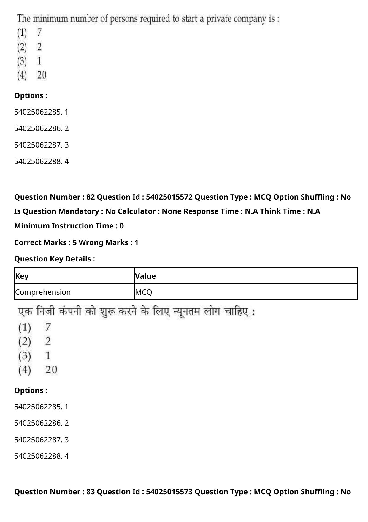 CUET 2023 English Hindi Shift 2 Question Papers - Page 107