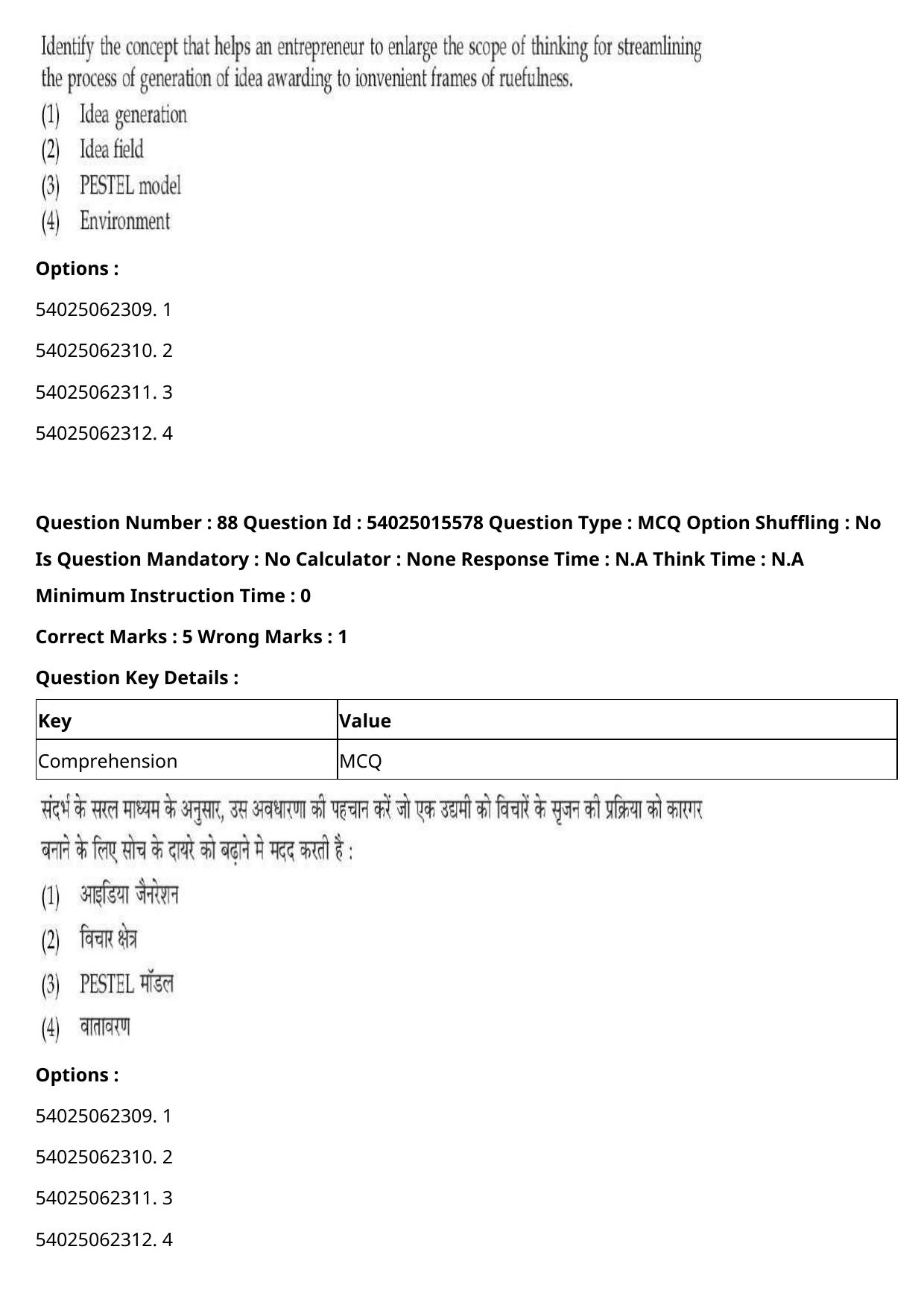 CUET 2023 English Hindi Shift 2 Question Papers - Page 115