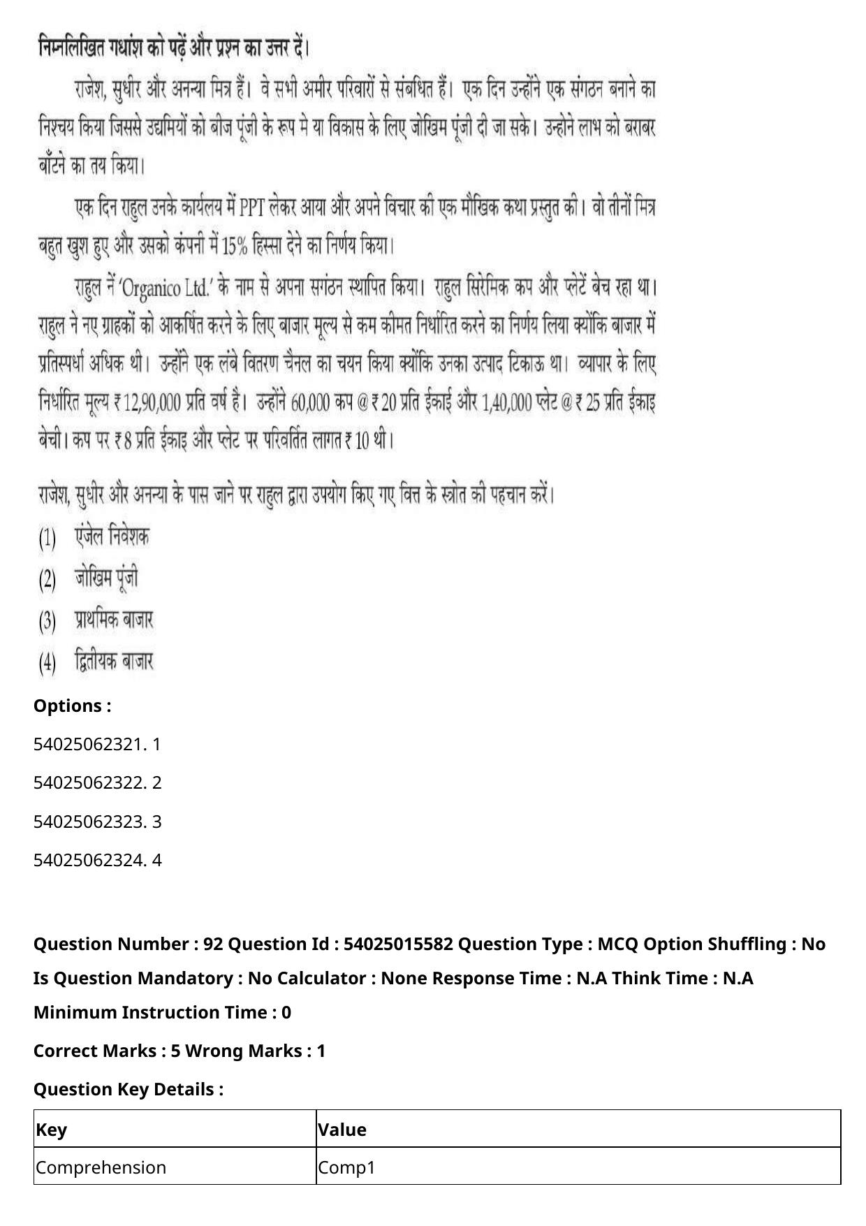 CUET 2023 English Hindi Shift 2 Question Papers - Page 121