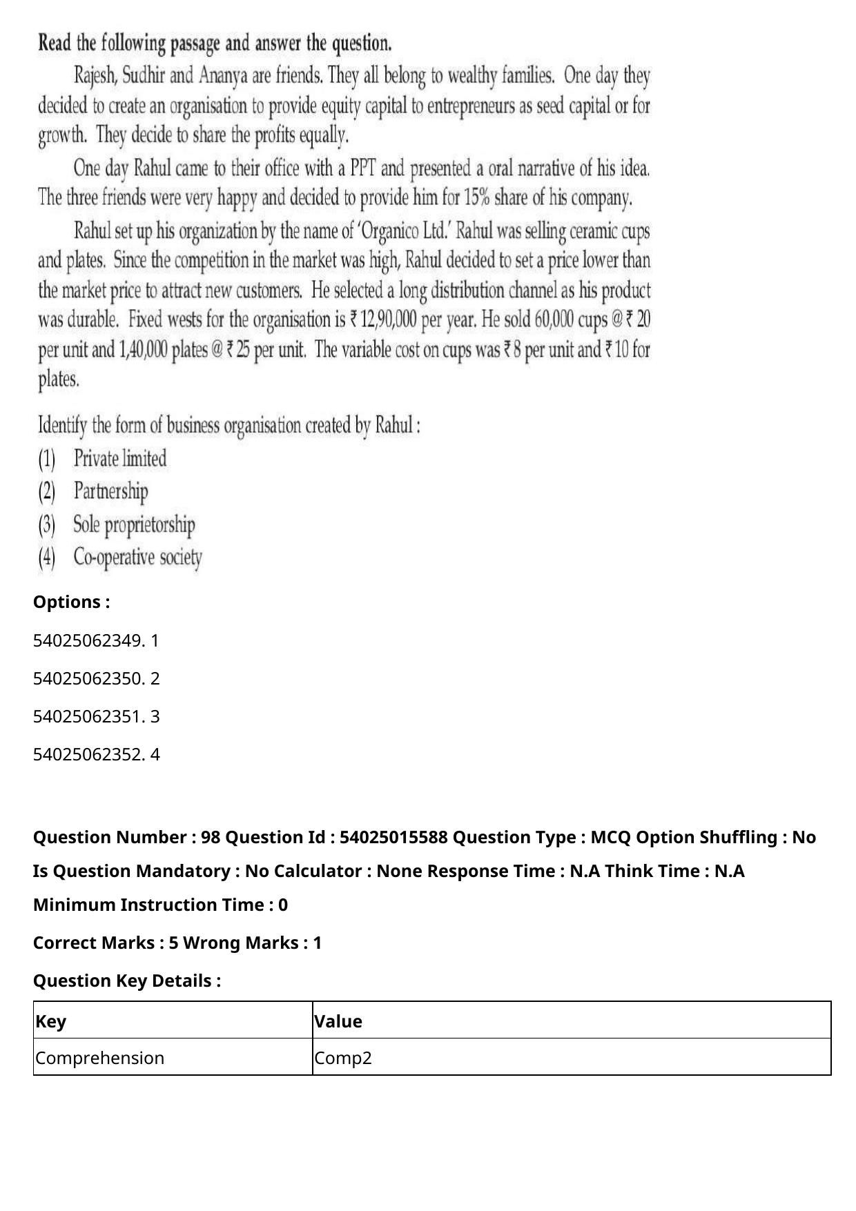 CUET 2023 English Hindi Shift 2 Question Papers - Page 134