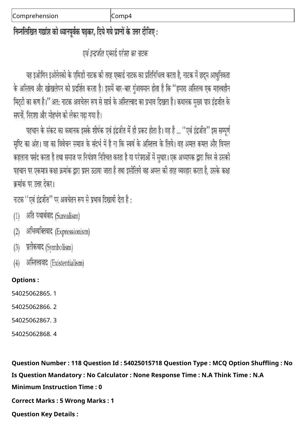 CUET 2023 English Hindi Shift 2 Question Papers - Page 184