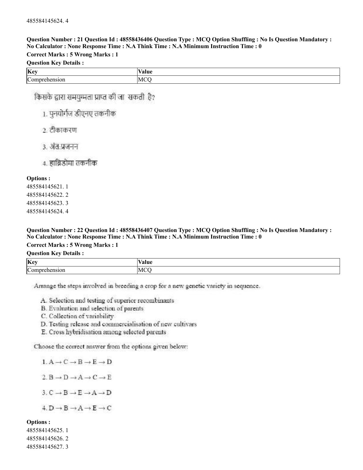 CUET 2023 English Hindi Shift 3 Question Papers  - Page 24