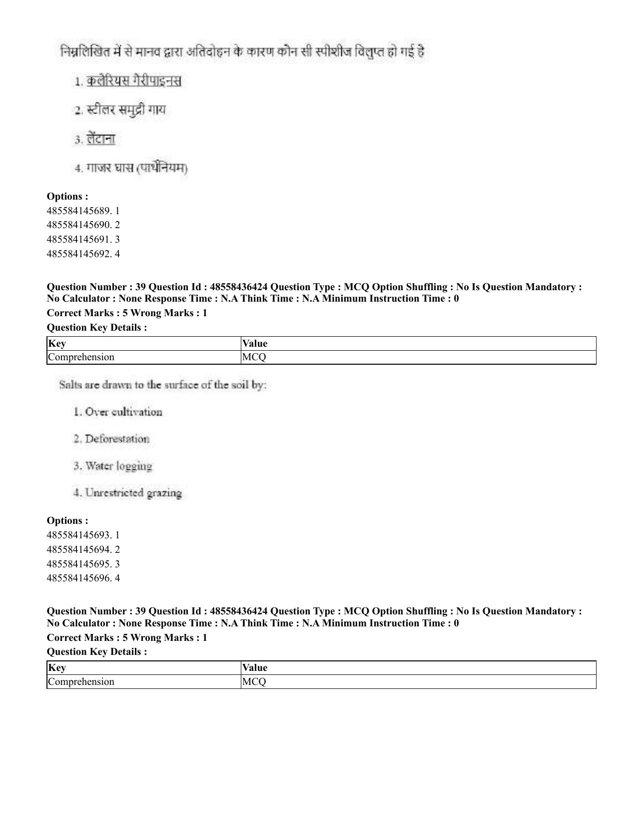 CUET 2023 English Hindi Shift 3 Question Papers  - Page 42