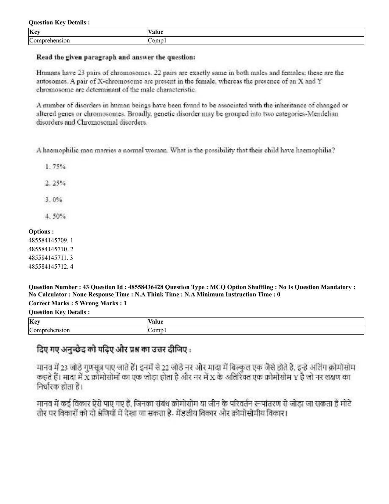 CUET 2023 English Hindi Shift 3 Question Papers  - Page 47