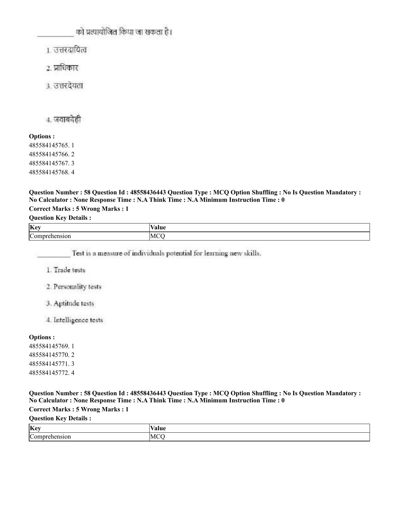 CUET 2023 English Hindi Shift 3 Question Papers  - Page 68