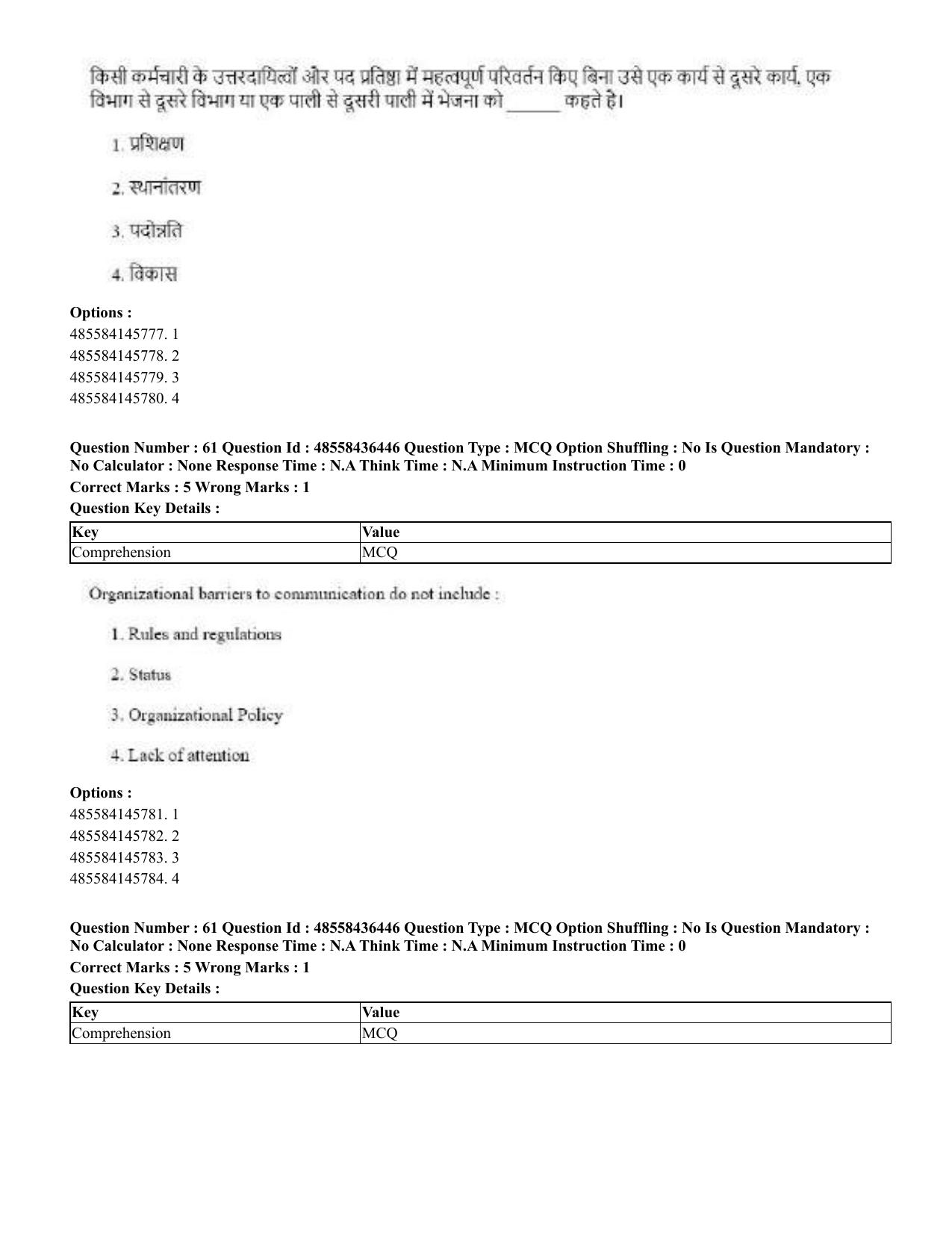 CUET 2023 English Hindi Shift 3 Question Papers  - Page 71
