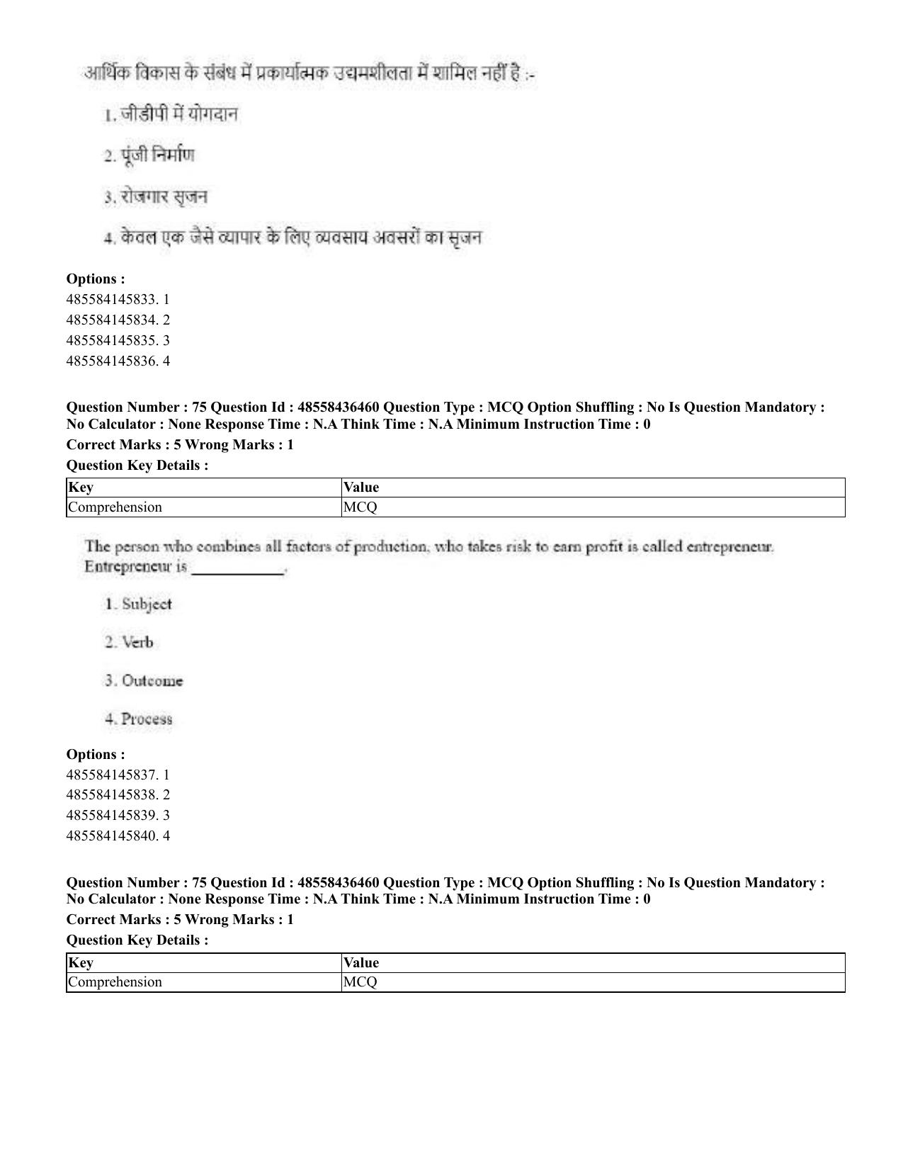CUET 2023 English Hindi Shift 3 Question Papers  - Page 85