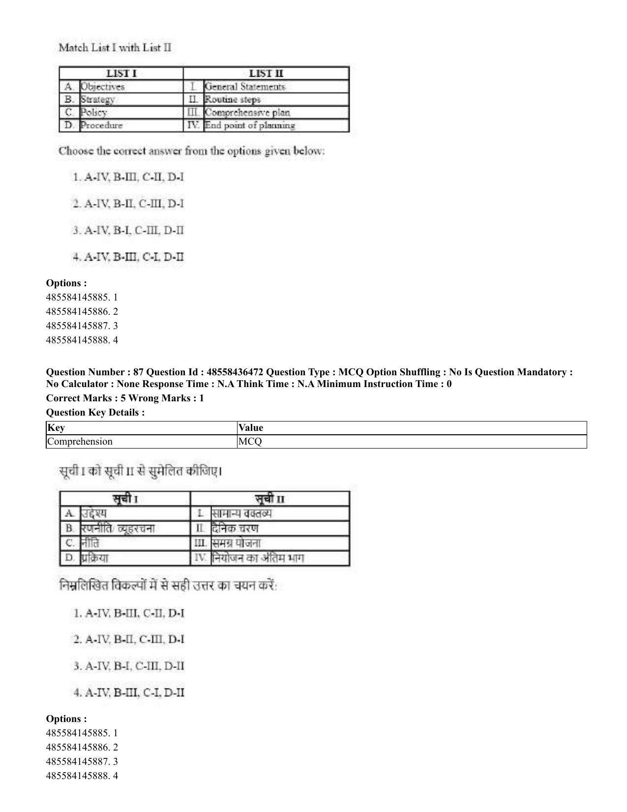 CUET 2023 English Hindi Shift 3 Question Papers  - Page 101