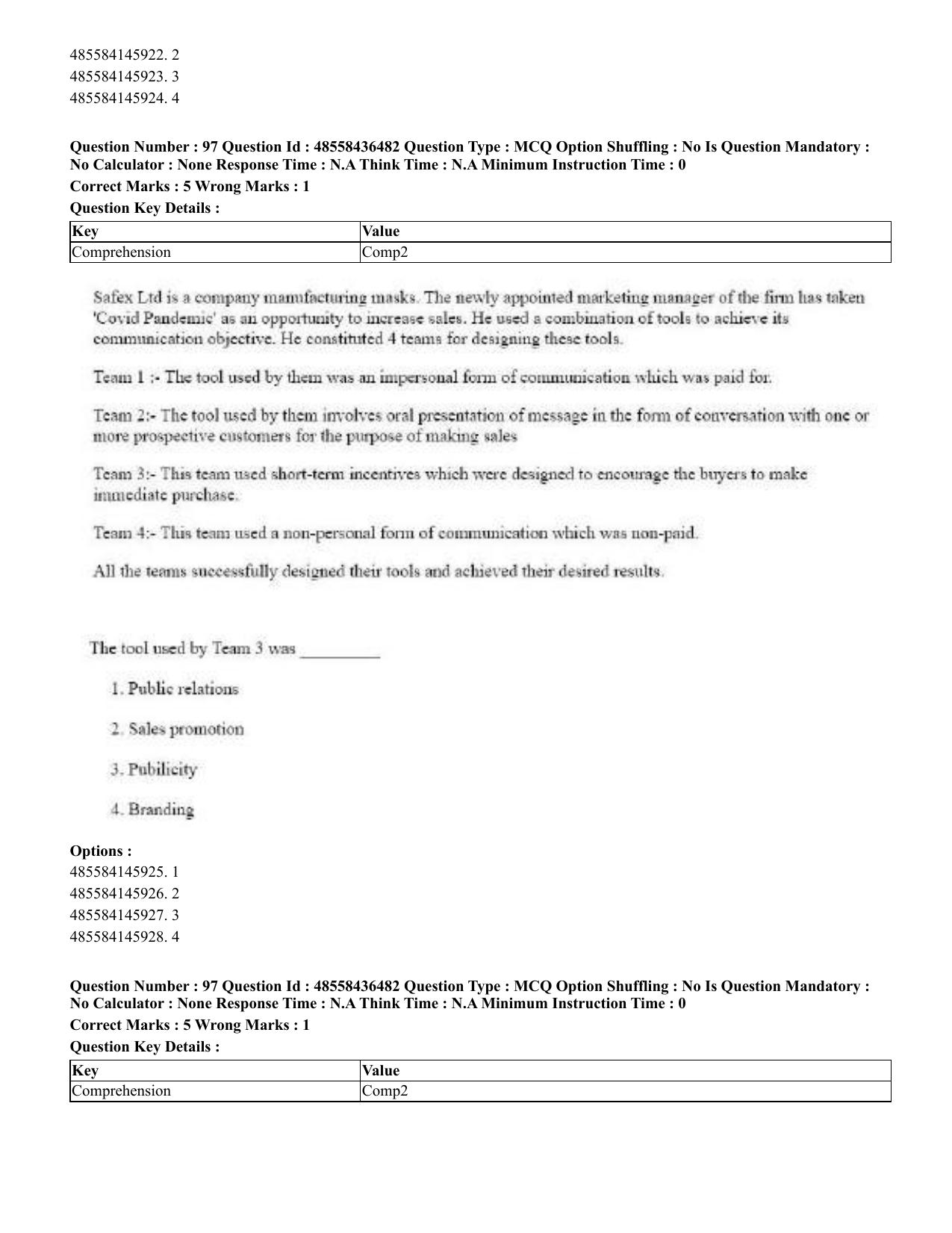 CUET 2023 English Hindi Shift 3 Question Papers  - Page 116
