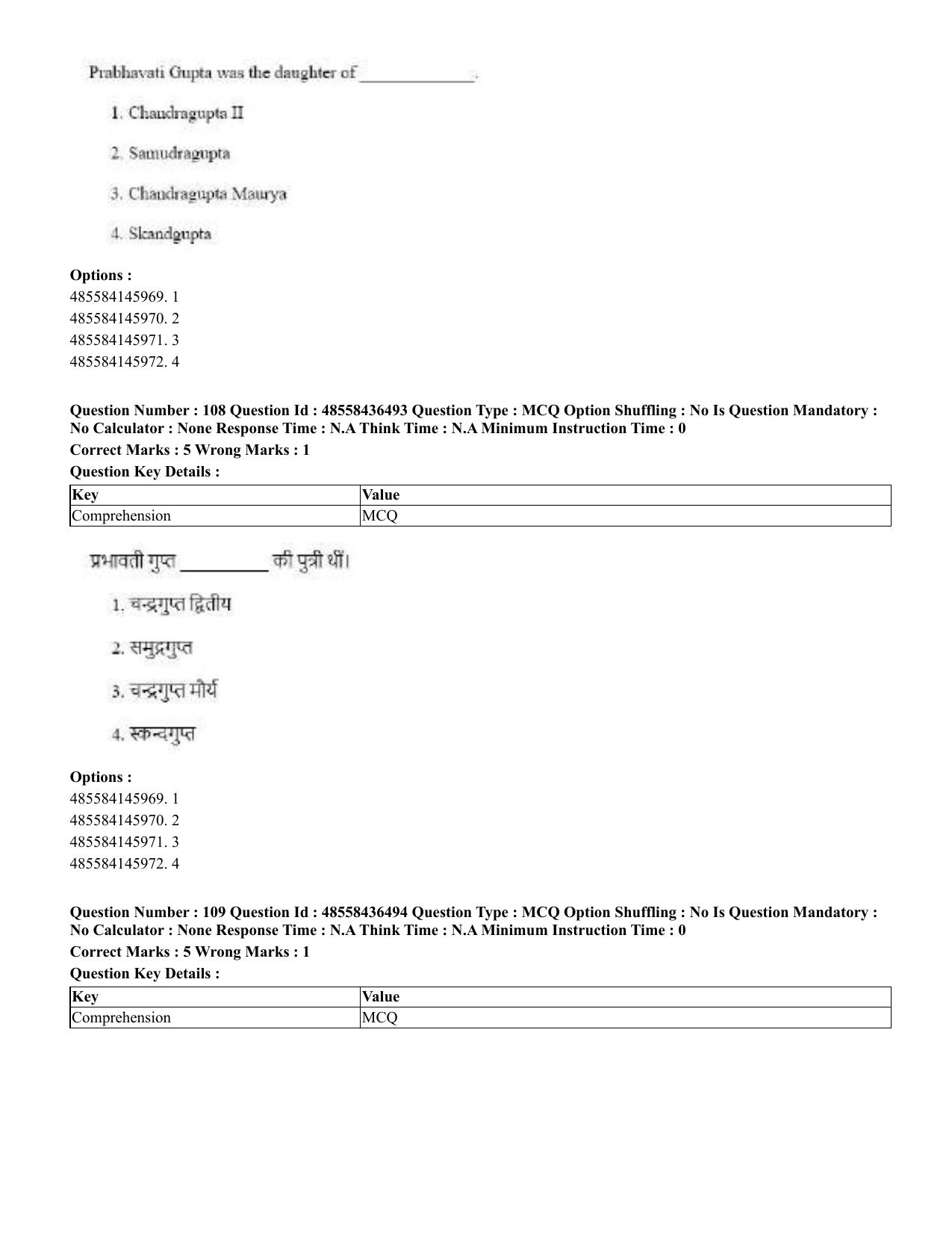 CUET 2023 English Hindi Shift 3 Question Papers  - Page 131