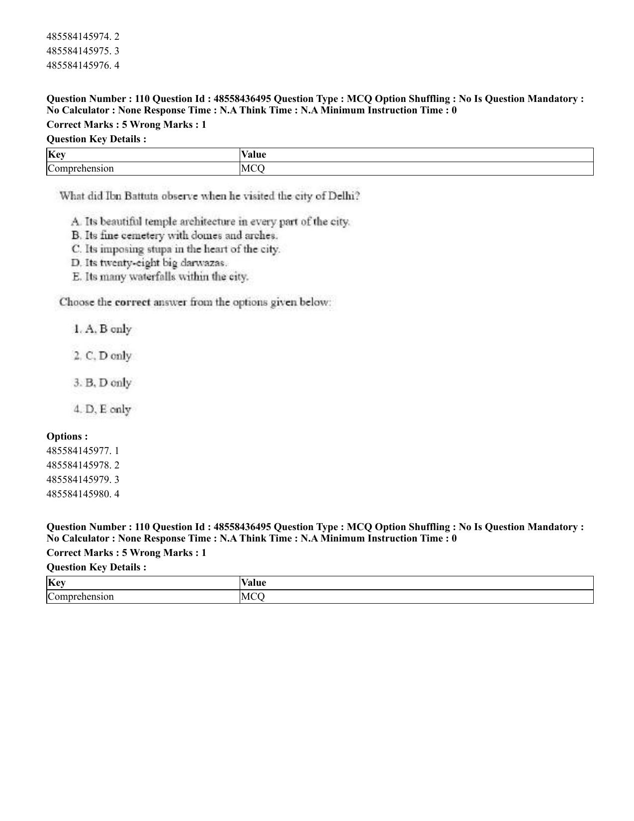 CUET 2023 English Hindi Shift 3 Question Papers  - Page 133